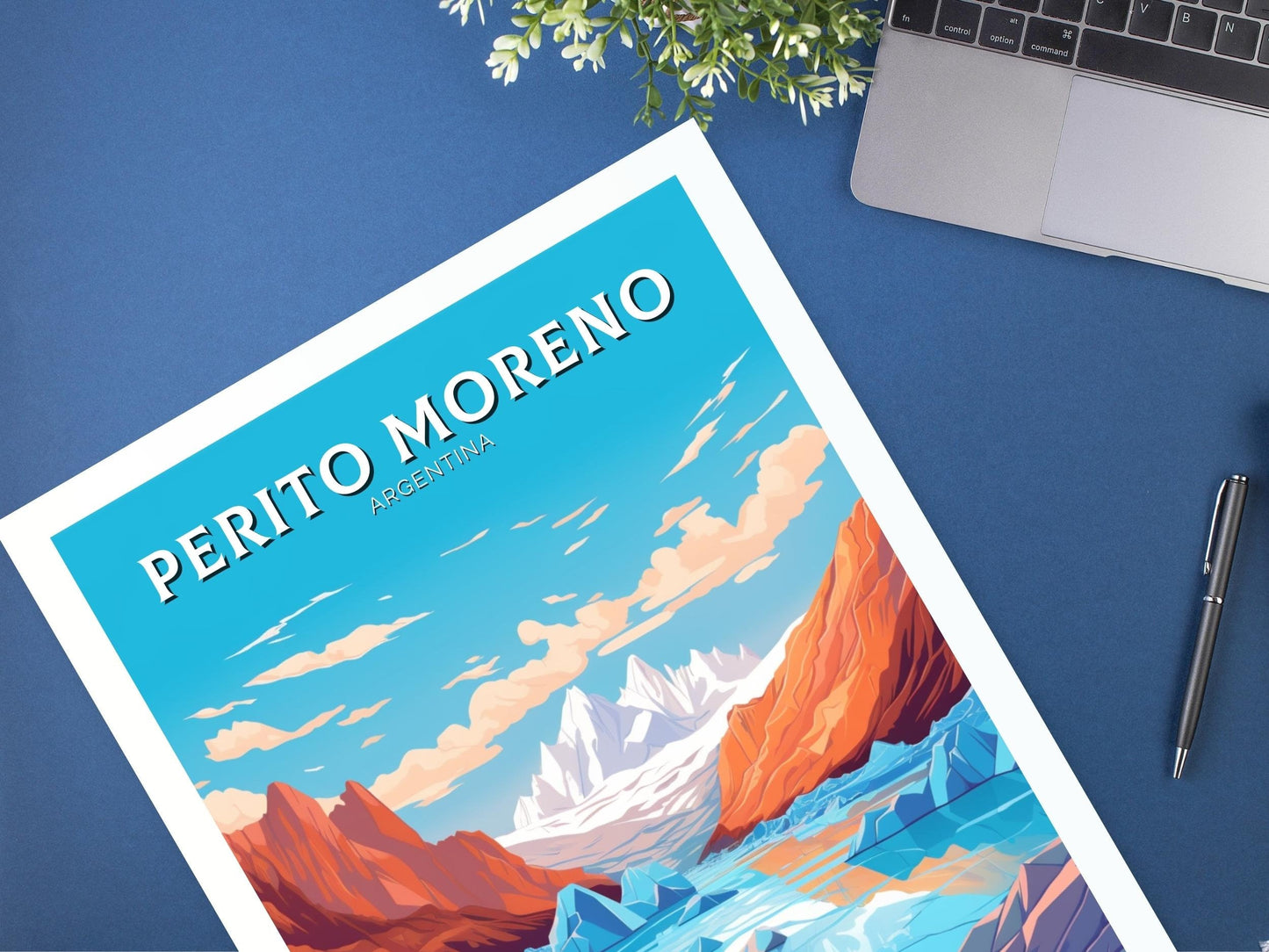 Perito Moreno Poster | Perito Moreno Wall Art | Perito Moreno Travel Print | Travel Gift | Argentina Travel Poster | Home Decor ID 525