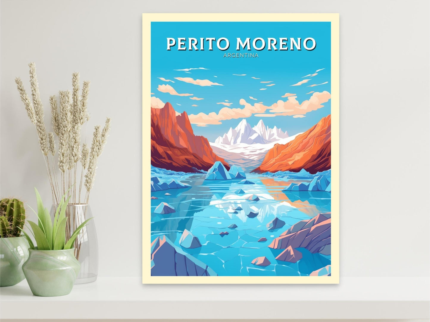 Perito Moreno Poster | Perito Moreno Wall Art | Perito Moreno Travel Print | Travel Gift | Argentina Travel Poster | Home Decor ID 525