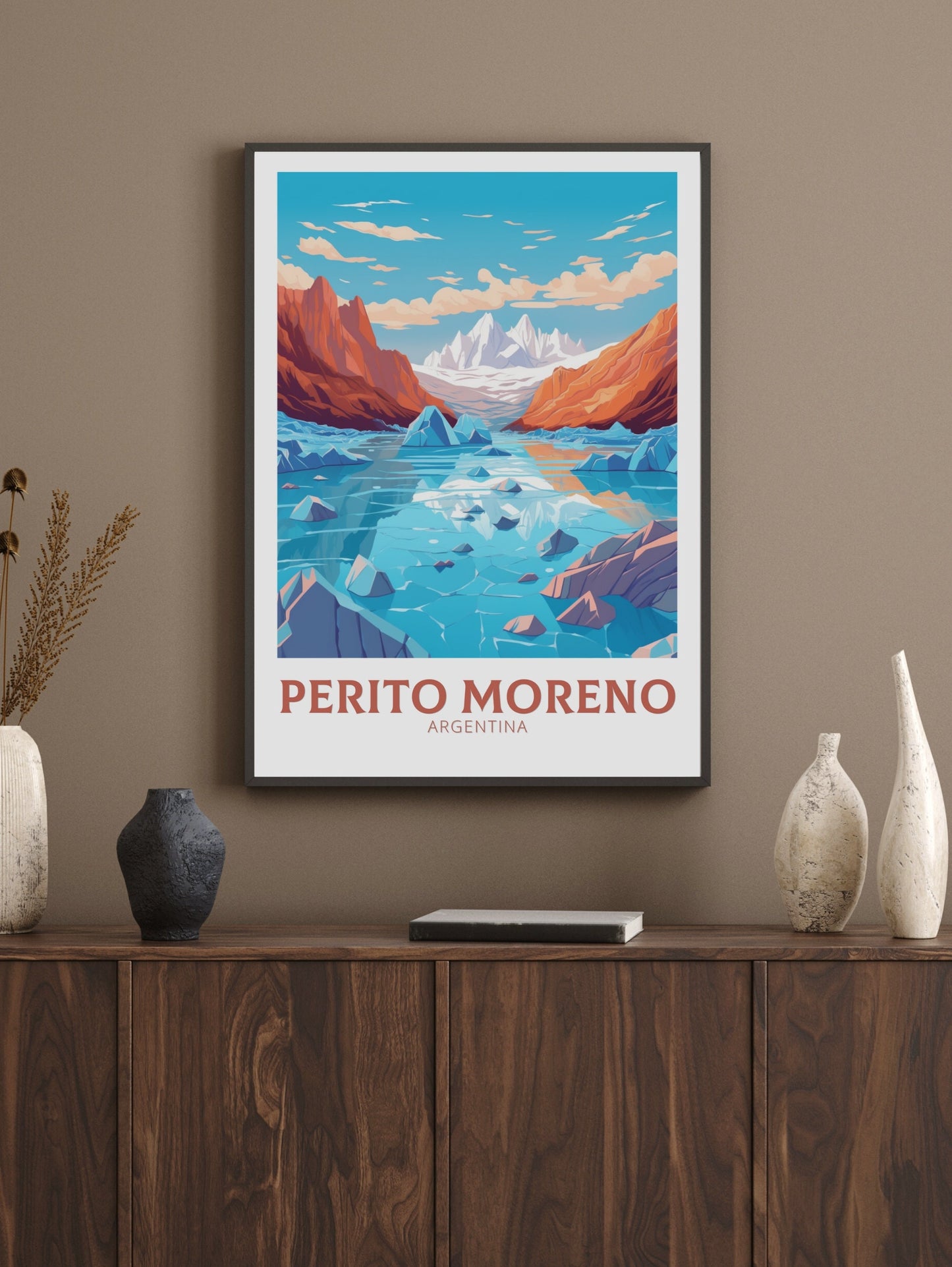 Perito Moreno Print | Perito Moreno Wall Art | Perito Moreno Travel Poster | Travel Gift | Argentina Travel Print | Home Decor ID 526