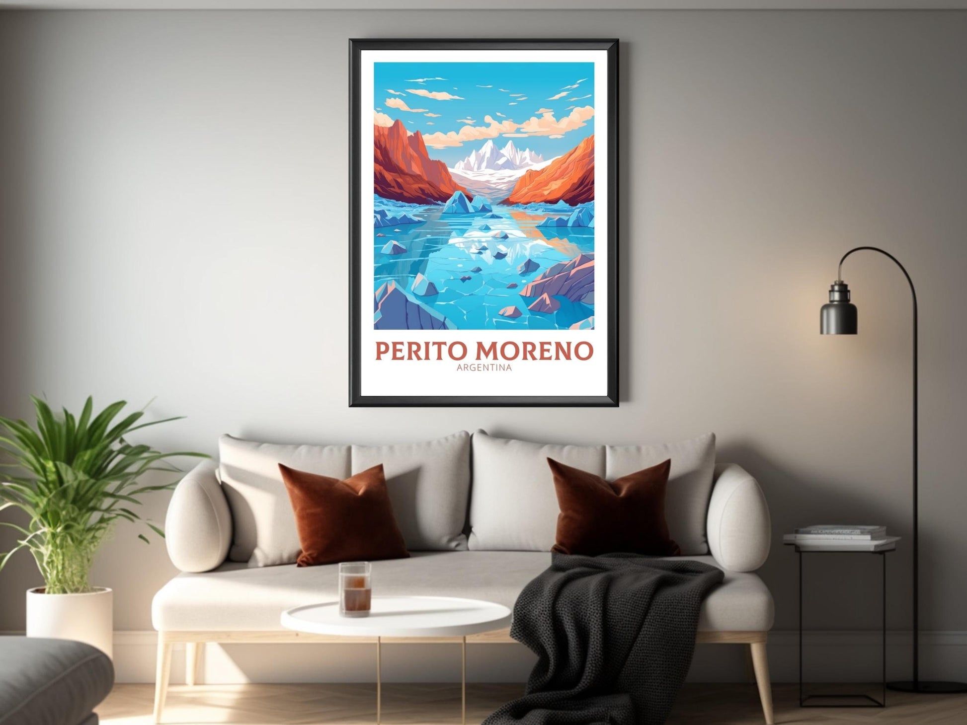 Perito Moreno Print | Perito Moreno Wall Art | Perito Moreno Travel Poster | Travel Gift | Argentina Travel Print | Home Decor ID 526