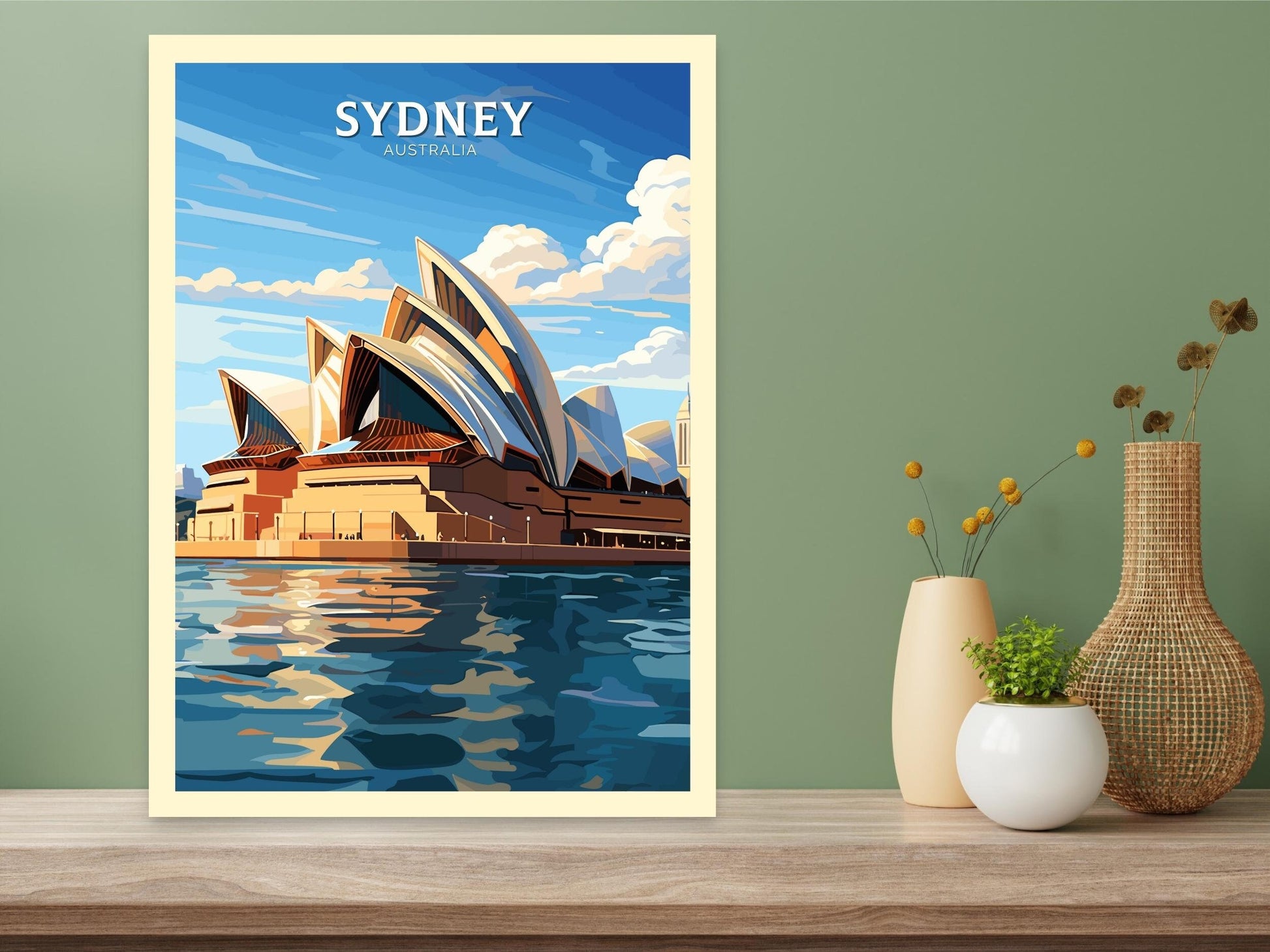 Sydney Print | Sydney Illustration | Sydney Opera House | Australia Print | Australia Wall Art | Australia Poster | Sydney Poster | ID 100