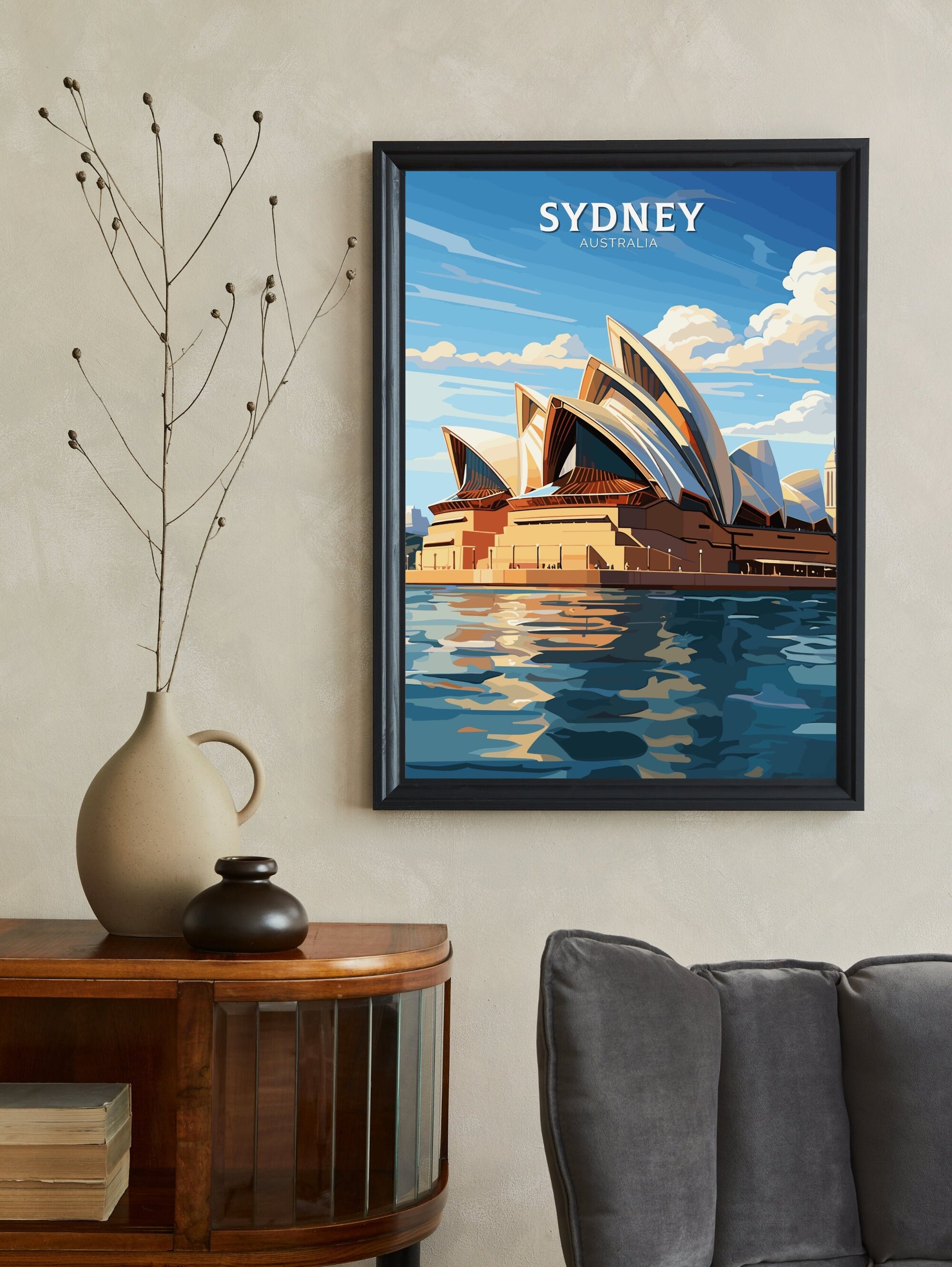 Sydney Print | Sydney Illustration | Sydney Opera House | Australia Print | Australia Wall Art | Australia Poster | Sydney Poster | ID 100