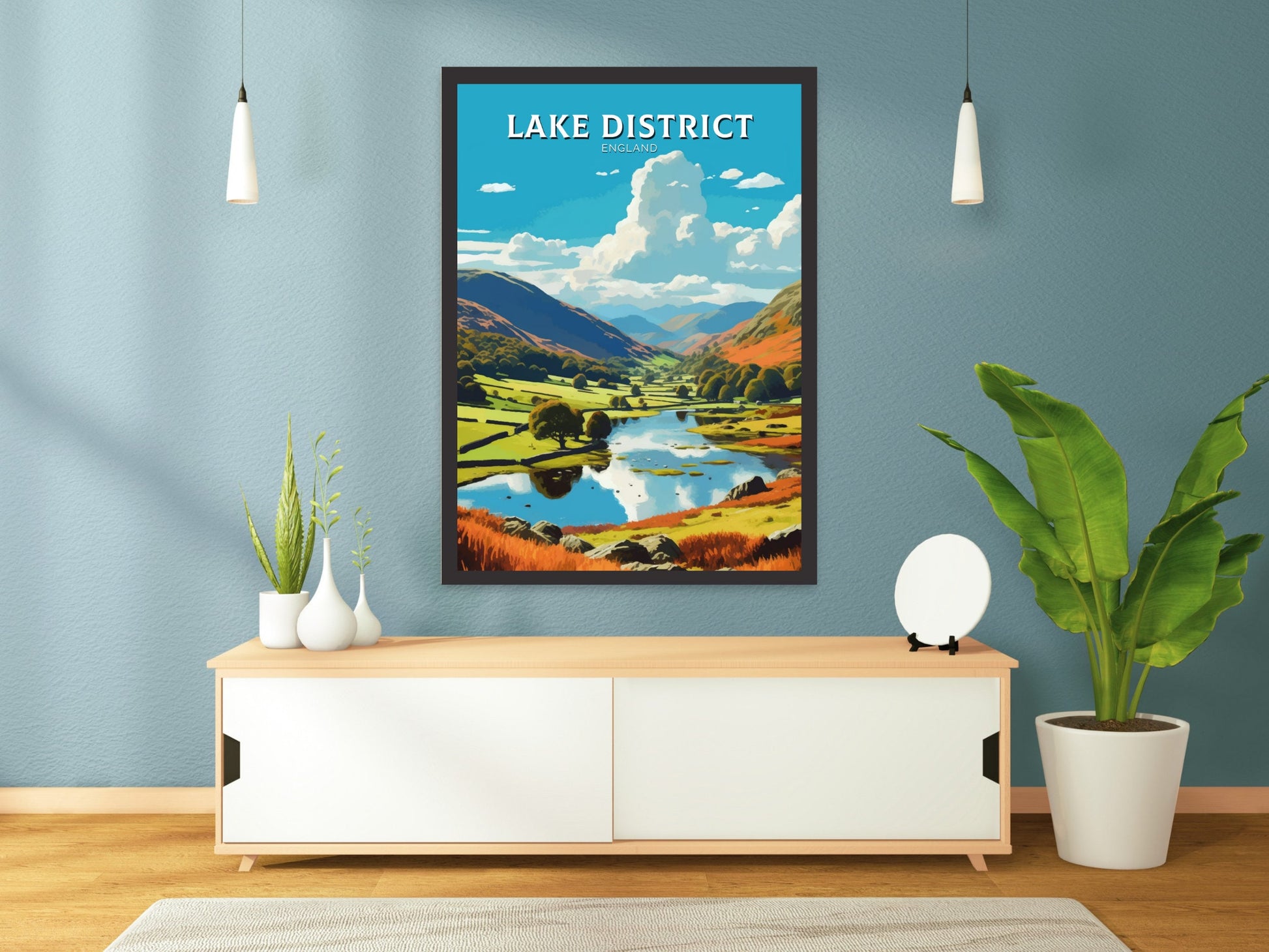 Lake District Travel Poster | Lake District Print | Lake District England Poster | Lake District UK Print | Lake Poster | Lake Print ID 442