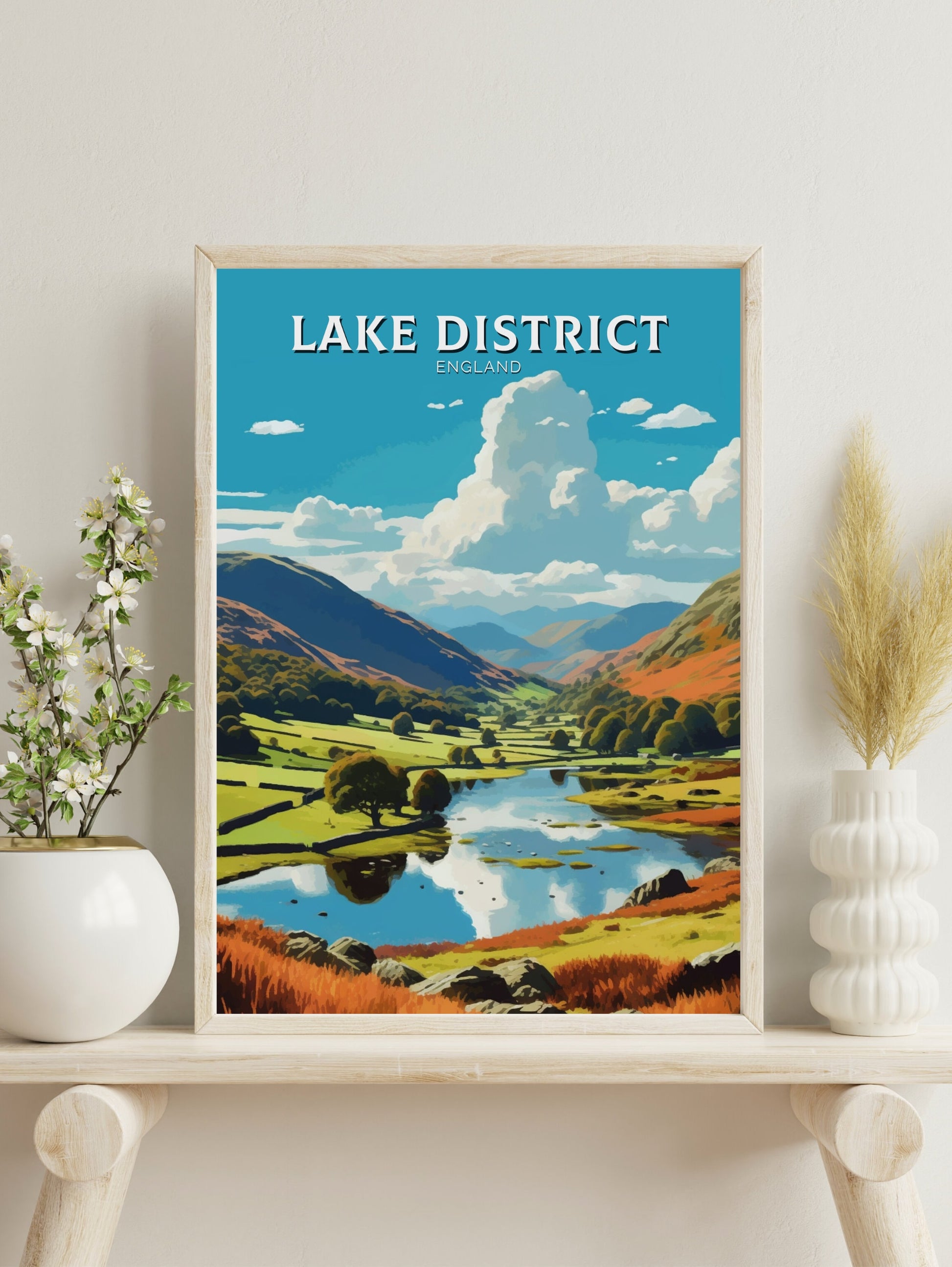 Lake District Travel Poster | Lake District Print | Lake District England Poster | Lake District UK Print | Lake Poster | Lake Print ID 442