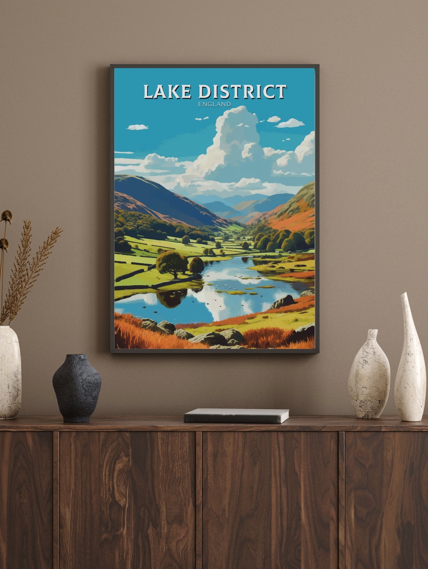 Lake District Travel Poster | Lake District Print | Lake District England Poster | Lake District UK Print | Lake Poster | Lake Print ID 442