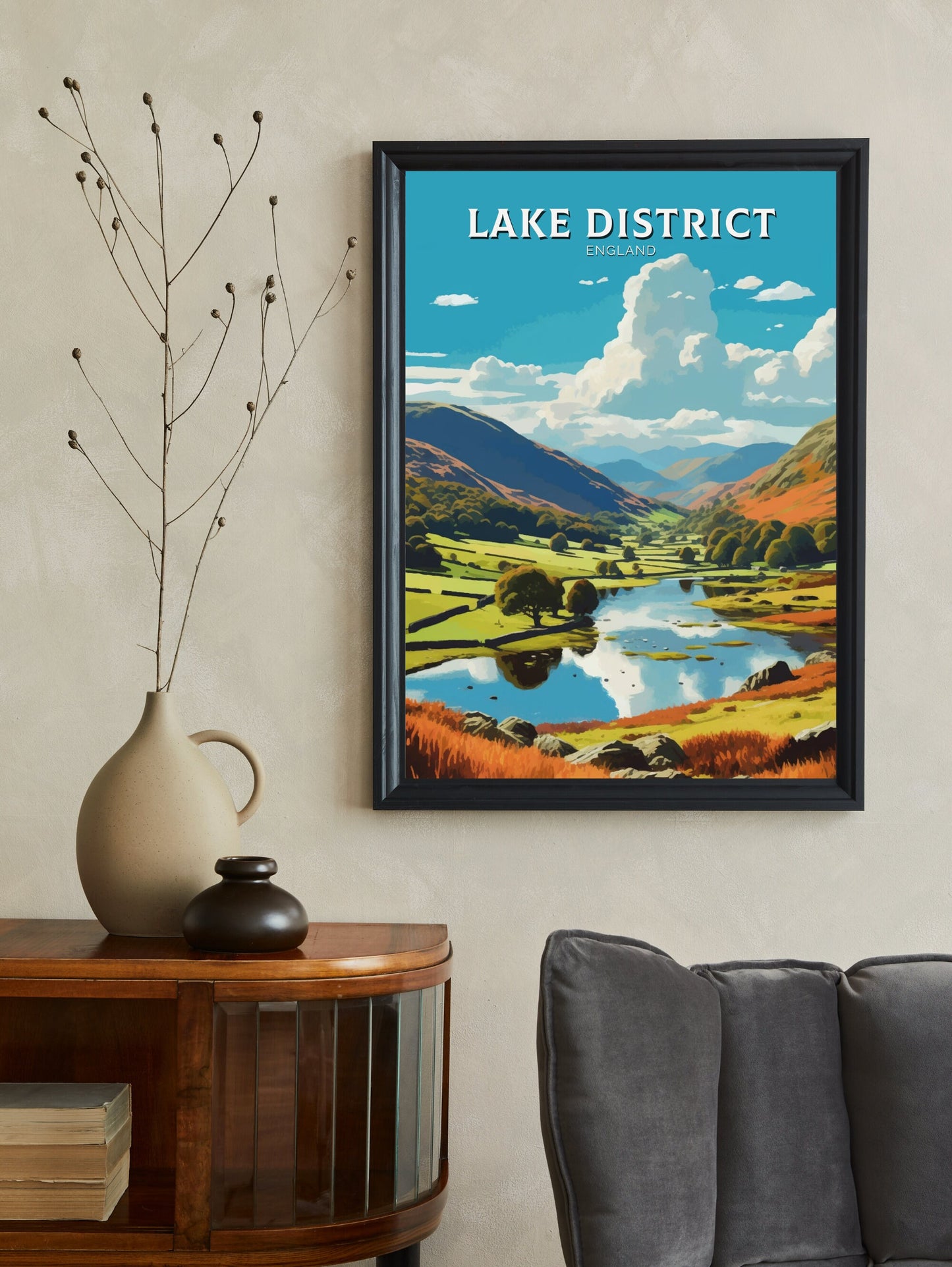 Lake District Travel Poster | Lake District Print | Lake District England Poster | Lake District UK Print | Lake Poster | Lake Print ID 442