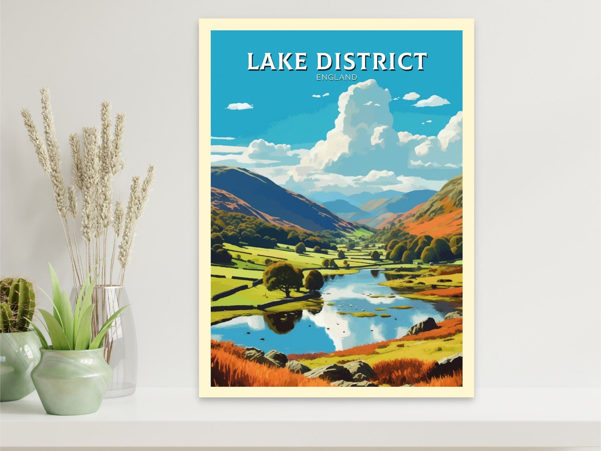 Lake District Travel Poster | Lake District Print | Lake District England Poster | Lake District UK Print | Lake Poster | Lake Print ID 442