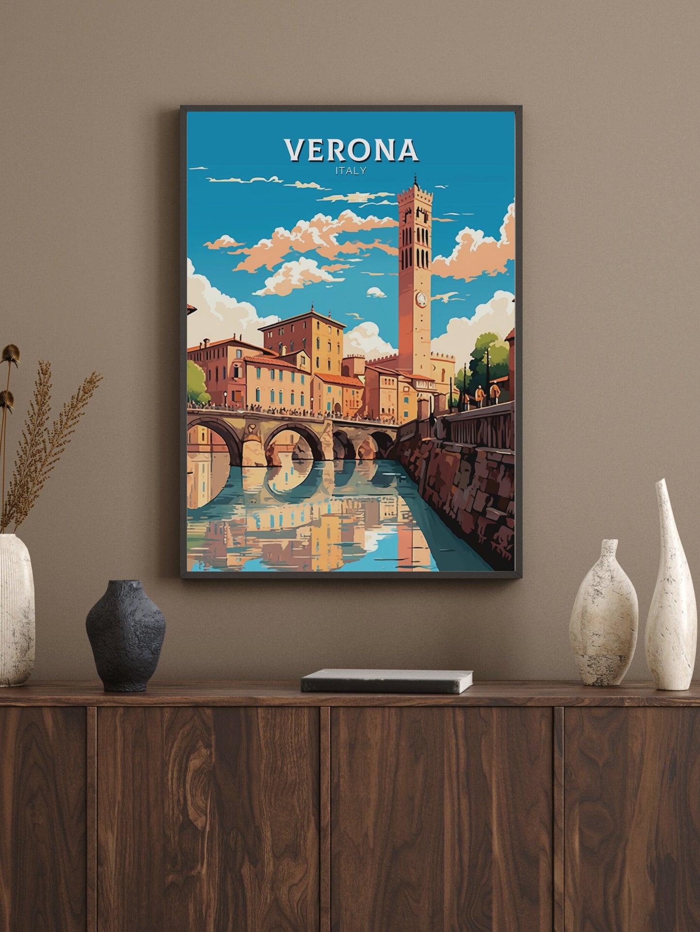 Verona Travel Print | Verona Travel Poster | Verona Illustration | Verona Wall Art | Italy Poster | Italy Home Décor | Verona Poster ID 443