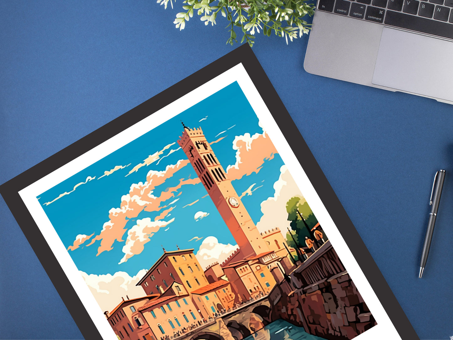 Verona Travel Poster | Verona Travel Print | Verona Illustration | Verona Wall Art | Italy Print | Italy Home Décor | Verona Print ID 444