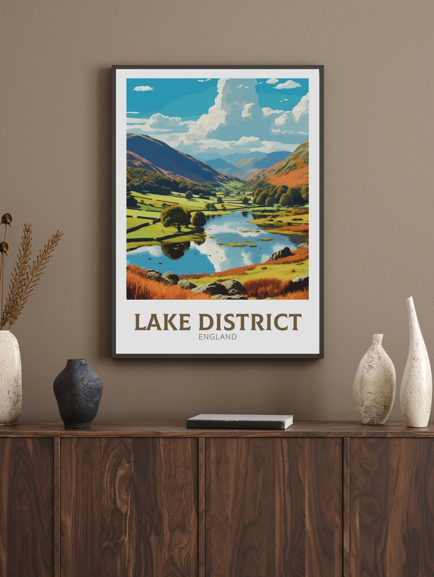 Lake District Travel Print | Lake District Poster | Lake District England Print | Lake District UK Poster | Lake Print | Lake Poster ID 445