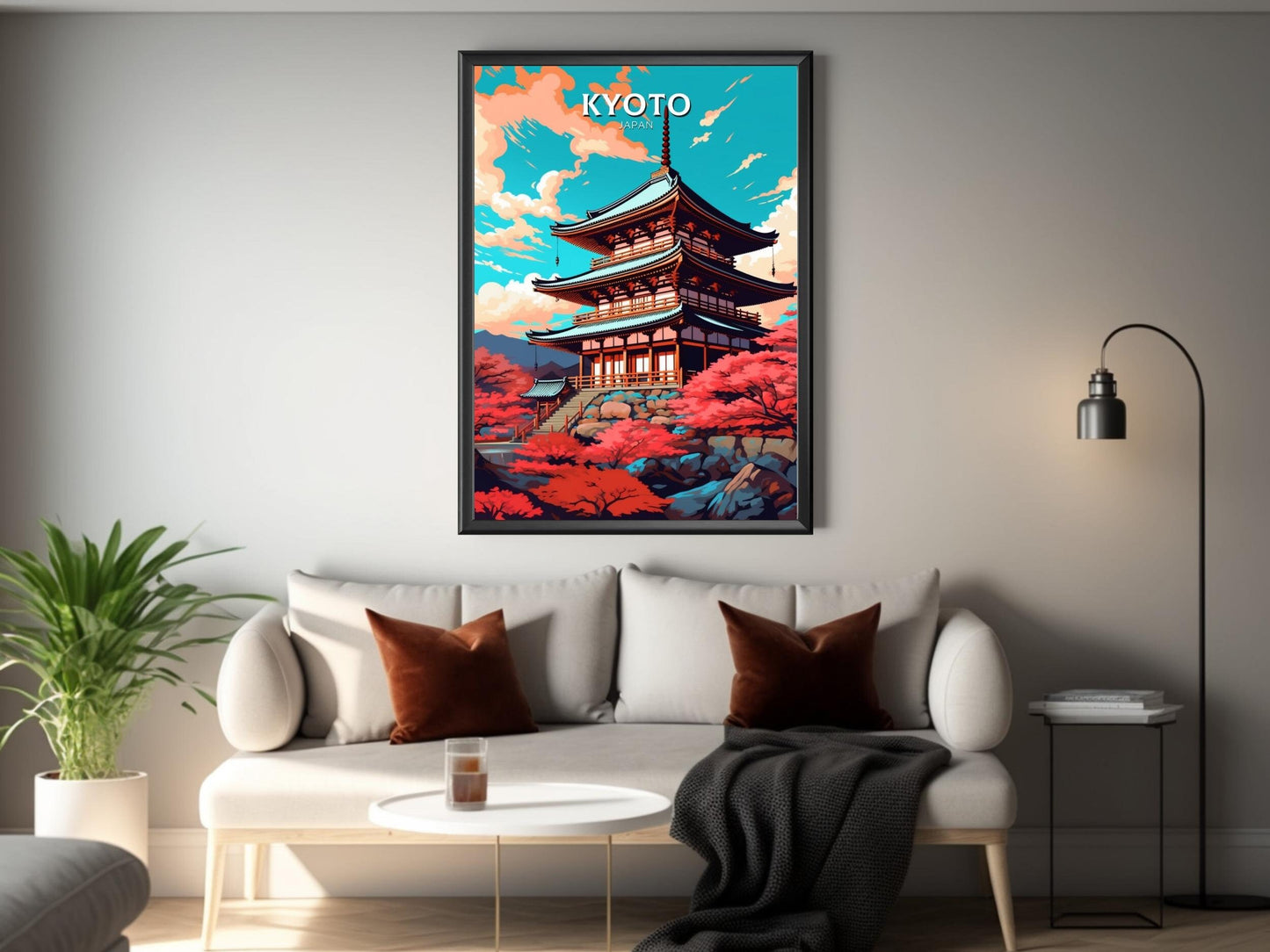 Kyoto Print | Kyoto Illustration | Japan Poster | Japan Print | Kyoto Poster | Kyoto Wall Art | ID 449