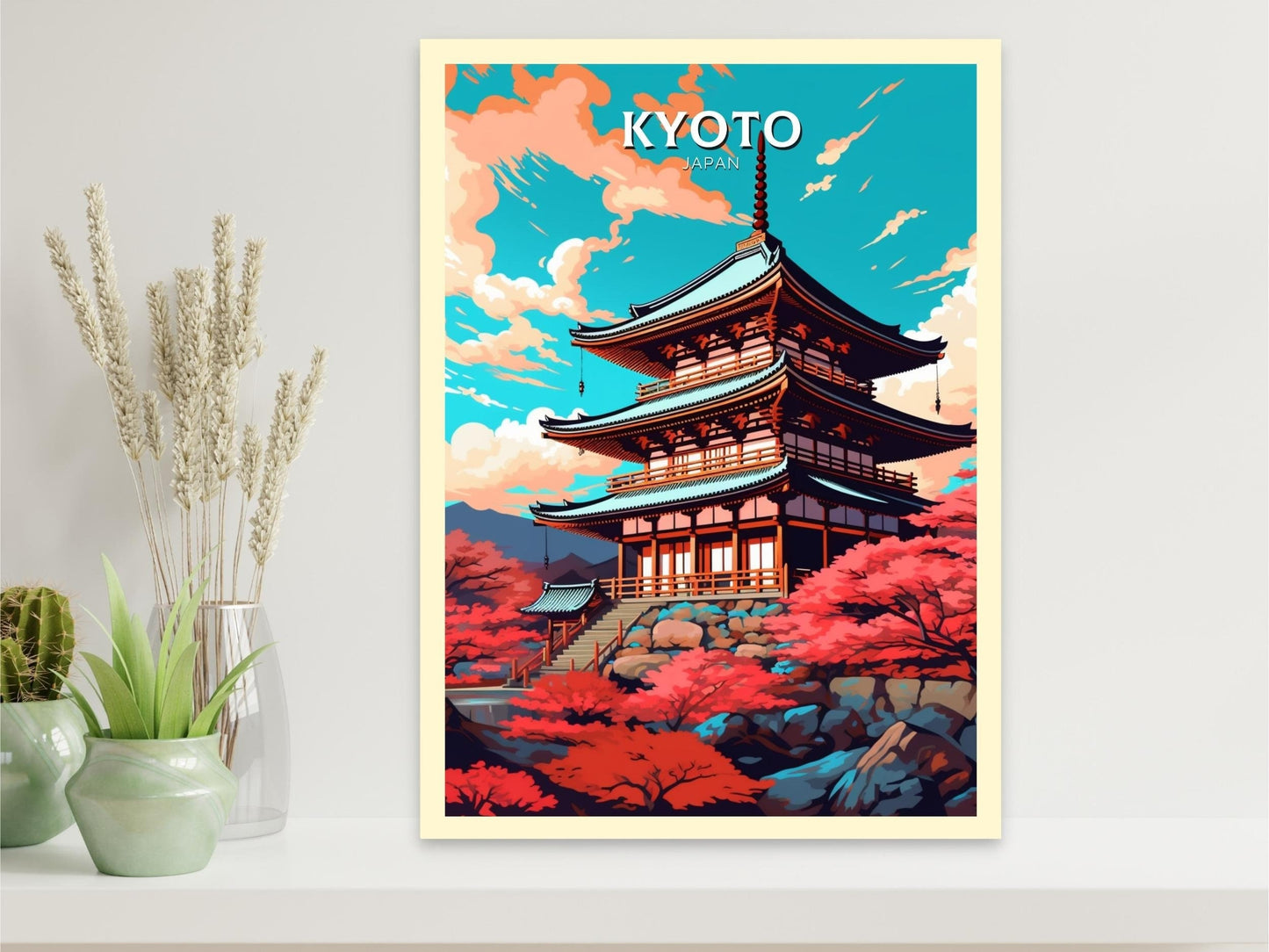 Kyoto Print | Kyoto Illustration | Japan Poster | Japan Print | Kyoto Poster | Kyoto Wall Art | ID 449