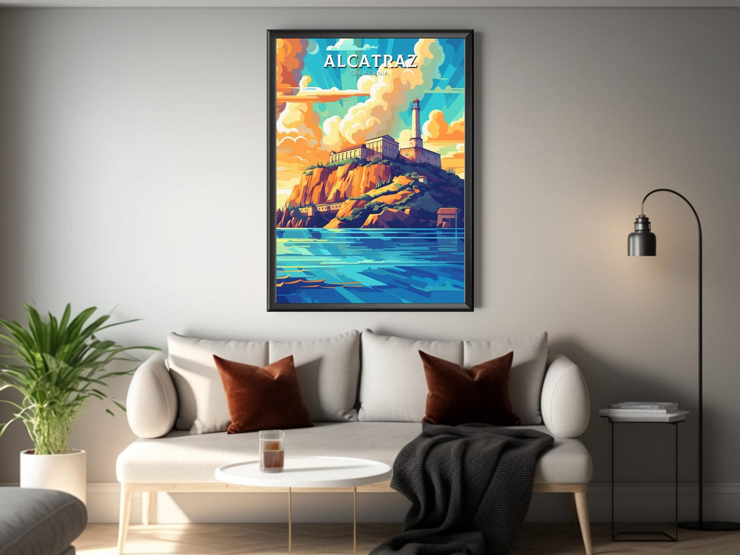 Alcatraz Poster | Alcatraz Print | Alcatraz Print Design | California | Alcatraz Artwork | Alcatraz Wall Art | USA Home Decor | ID 453