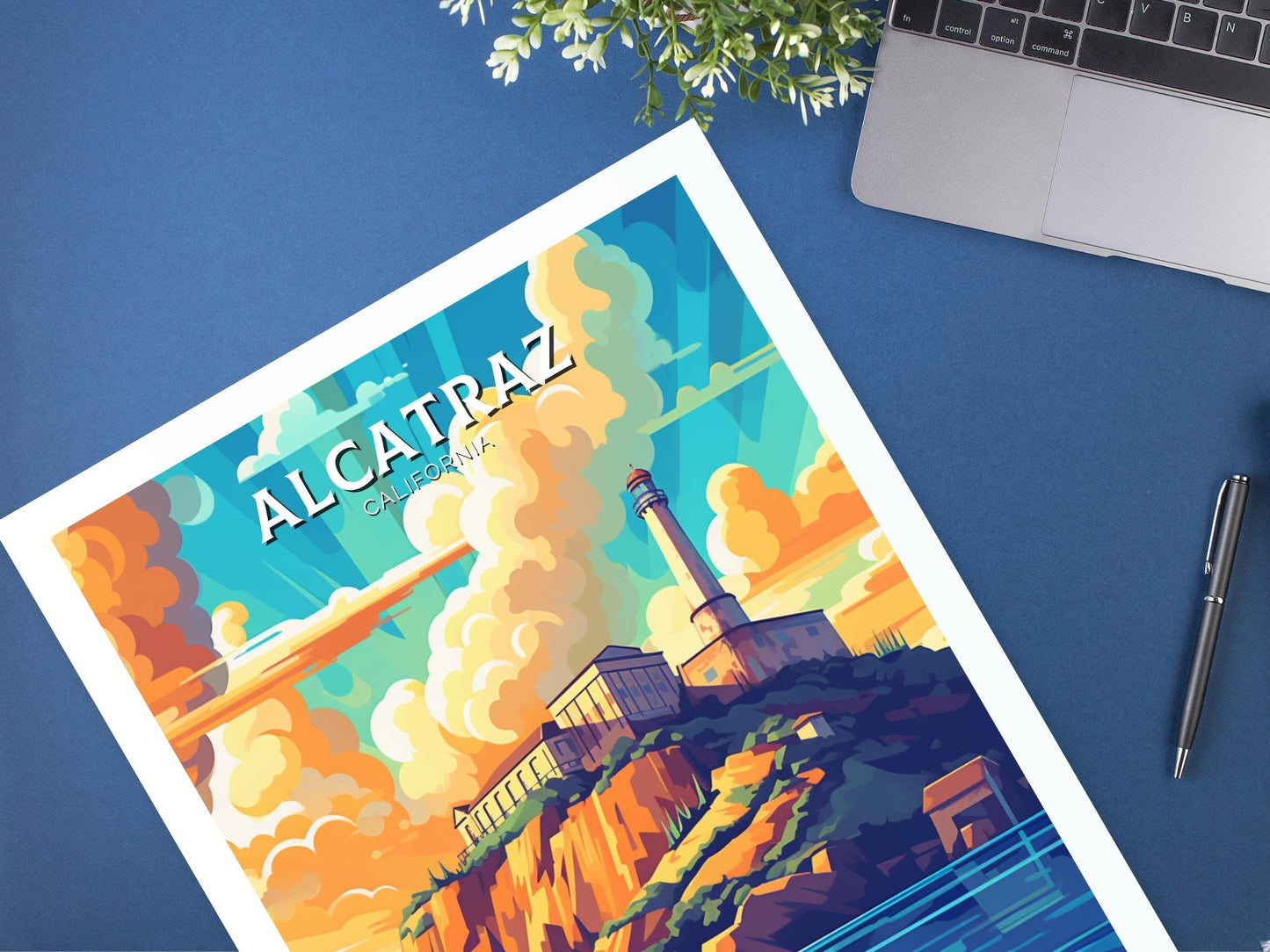 Alcatraz Poster | Alcatraz Print | Alcatraz Print Design | California | Alcatraz Artwork | Alcatraz Wall Art | USA Home Decor | ID 453