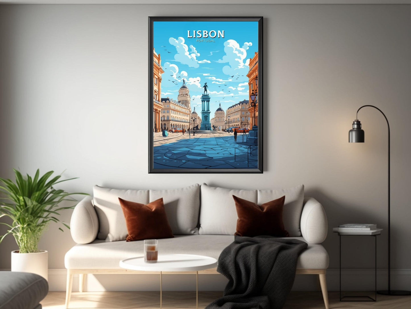 Lisbon Portugal Travel Poster | Lisbon Illustration | Alfama Wall Art | Portugal Poster | Lisbon Tram Poster | Lisbon Art Poster | ID 527