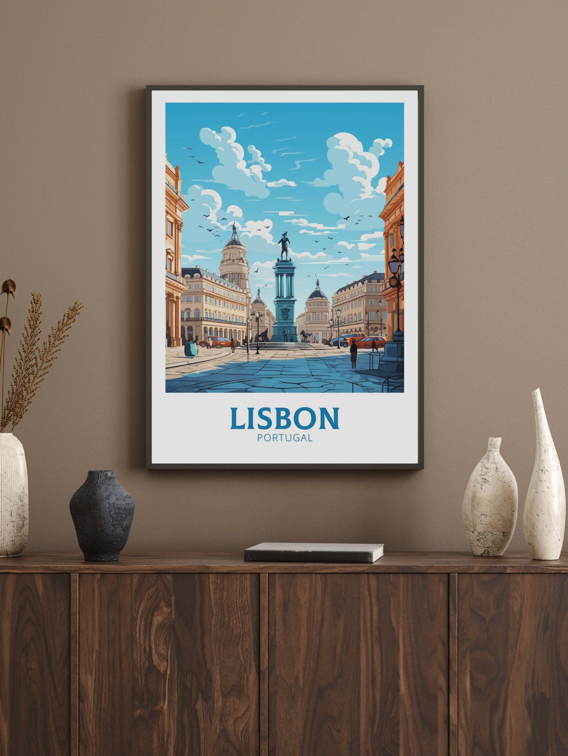 Lisbon Portugal Travel Print | Lisbon Illustration | Alfama Wall Art | Portugal Print | Lisbon Tram Print | Lisbon Art Print | ID 528