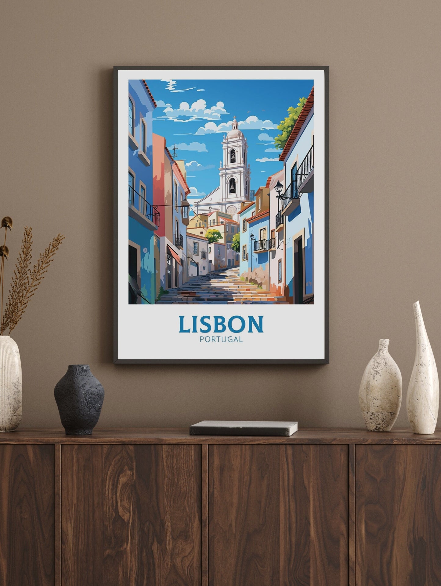 Lisbon Travel Print | Lisbon Travel Poster | Lisbon Illustration | Lisbon Wall Art | Portugal Print | Lisbon Painting | ID 531