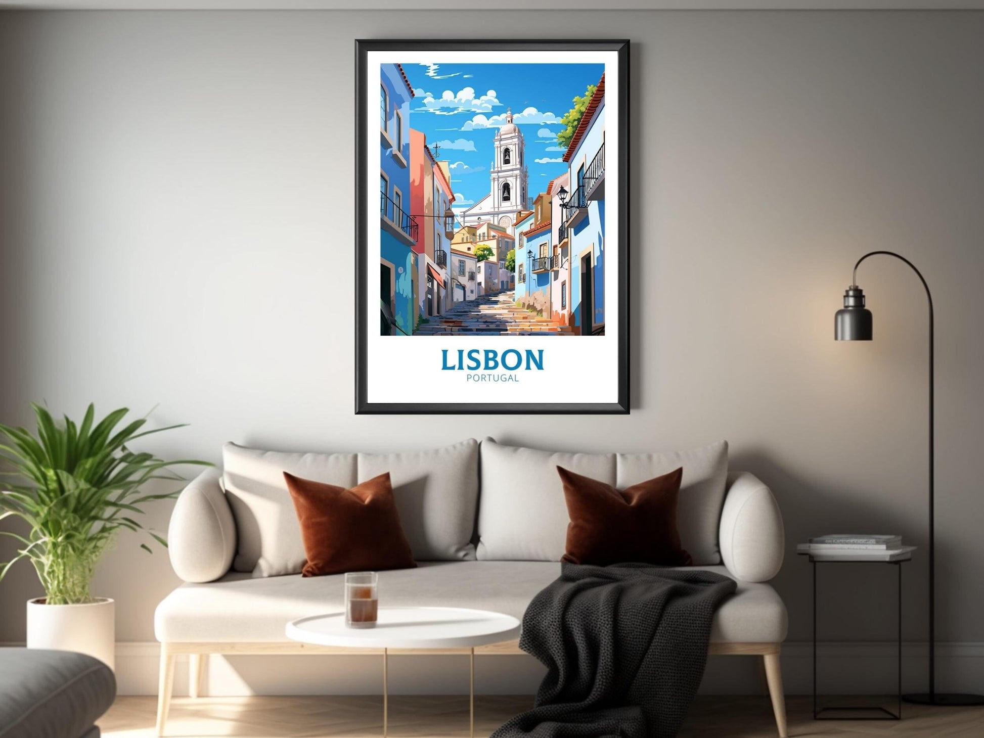 Lisbon Travel Print | Lisbon Travel Poster | Lisbon Illustration | Lisbon Wall Art | Portugal Print | Lisbon Painting | ID 531