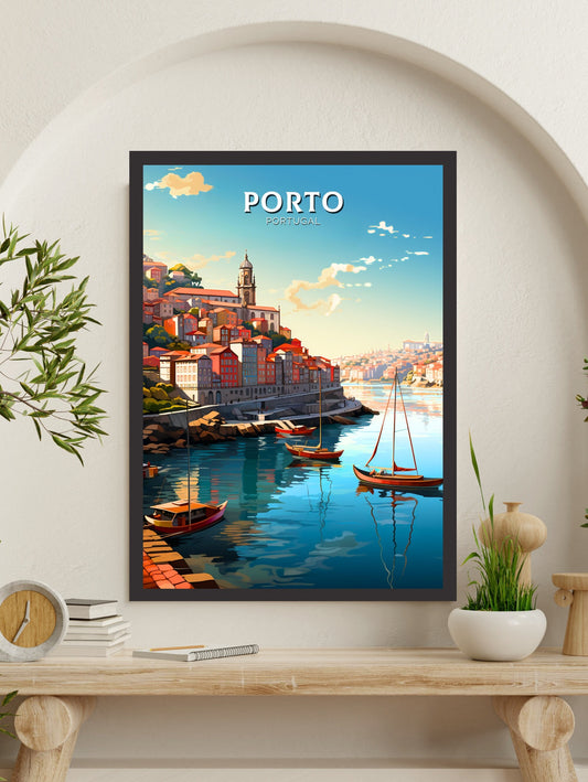 Porto Travel Print | Porto Illustration | Porto Wall Art | Porto Print | Portugal Print | Portugal Home Decor | Porto Poster | ID 534