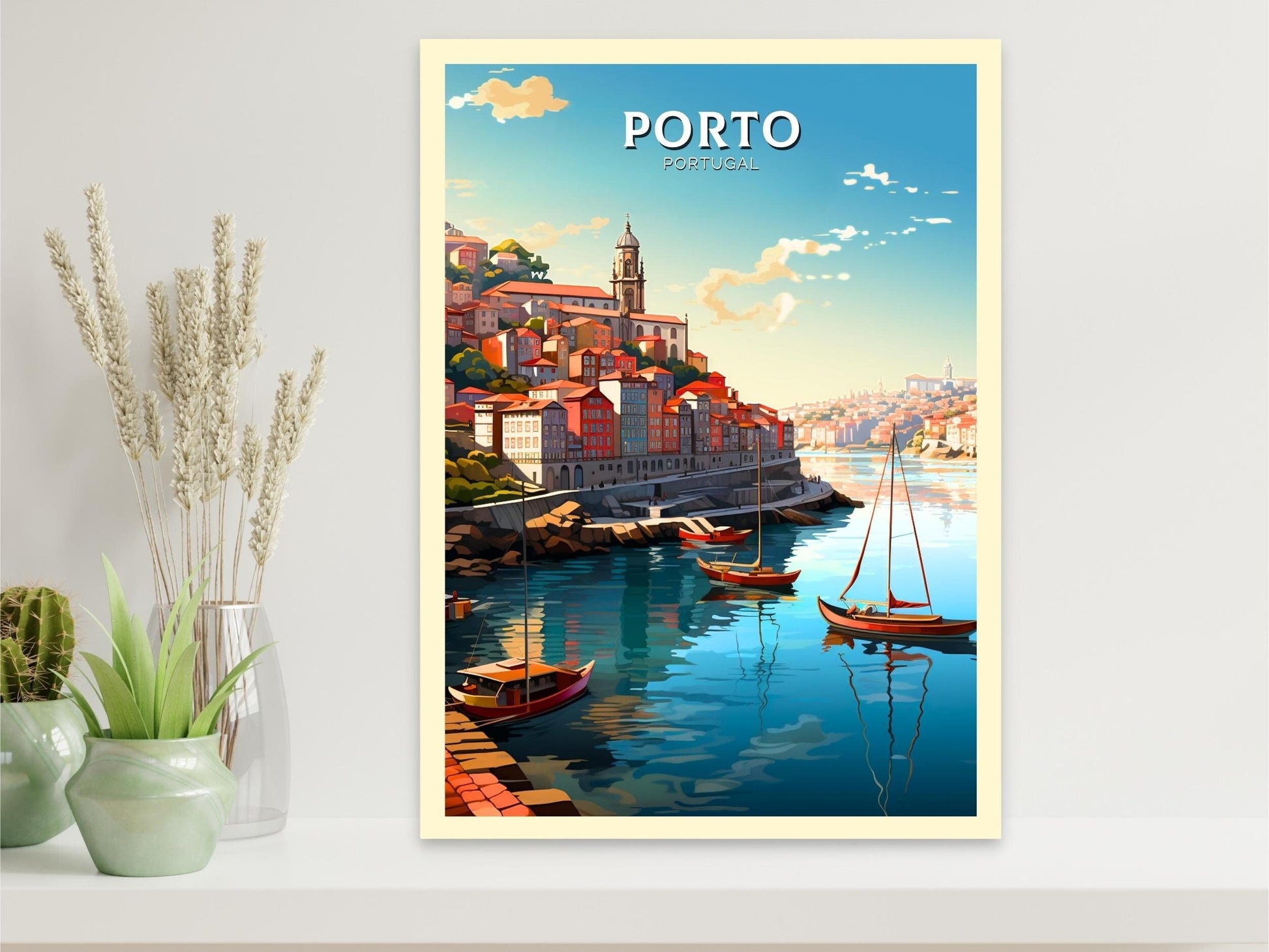 Porto Travel Print | Porto Illustration | Porto Wall Art | Porto Print | Portugal Print | Portugal Home Decor | Porto Poster | ID 534