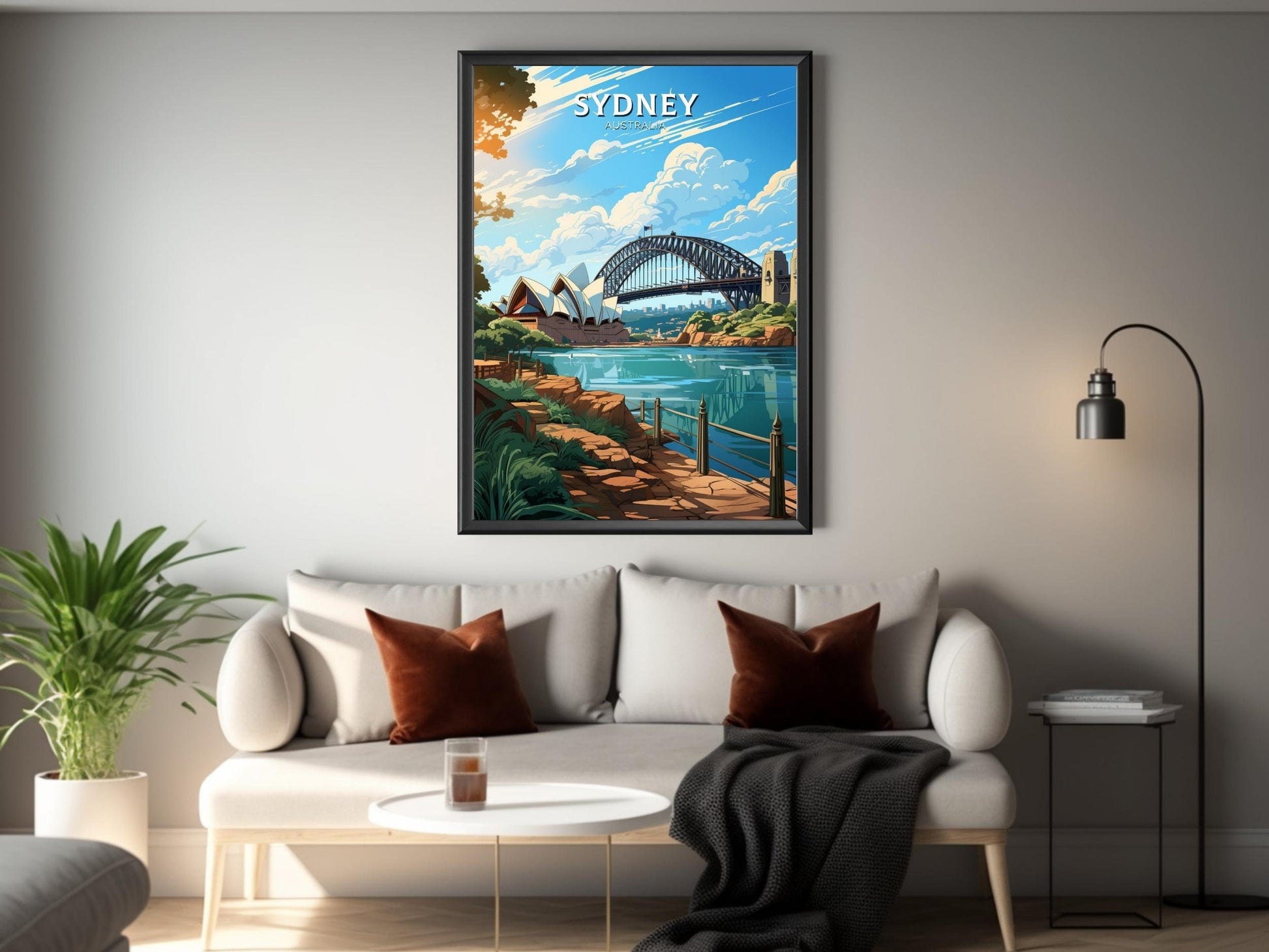 Sydney Travel Print | Sydney Illustration | Sydney Poster | Australia Print | Australia Wall Art | Australia Poster | Sydney Poster ID 535