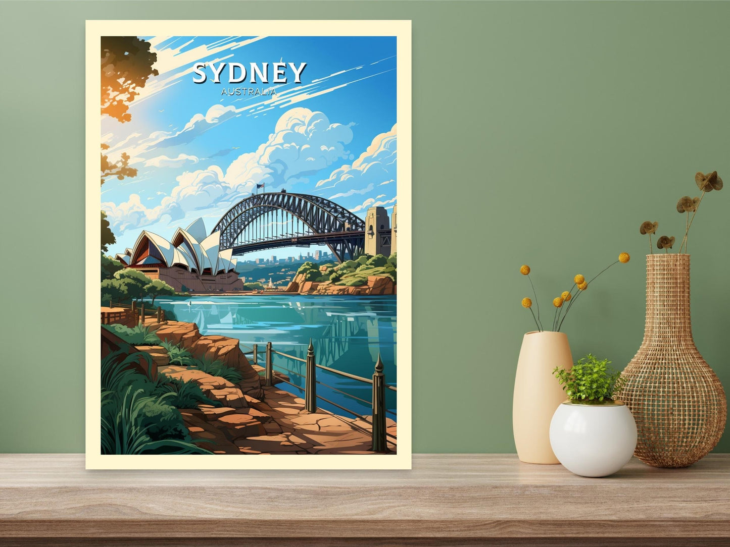 Sydney Travel Print | Sydney Illustration | Sydney Poster | Australia Print | Australia Wall Art | Australia Poster | Sydney Poster ID 535