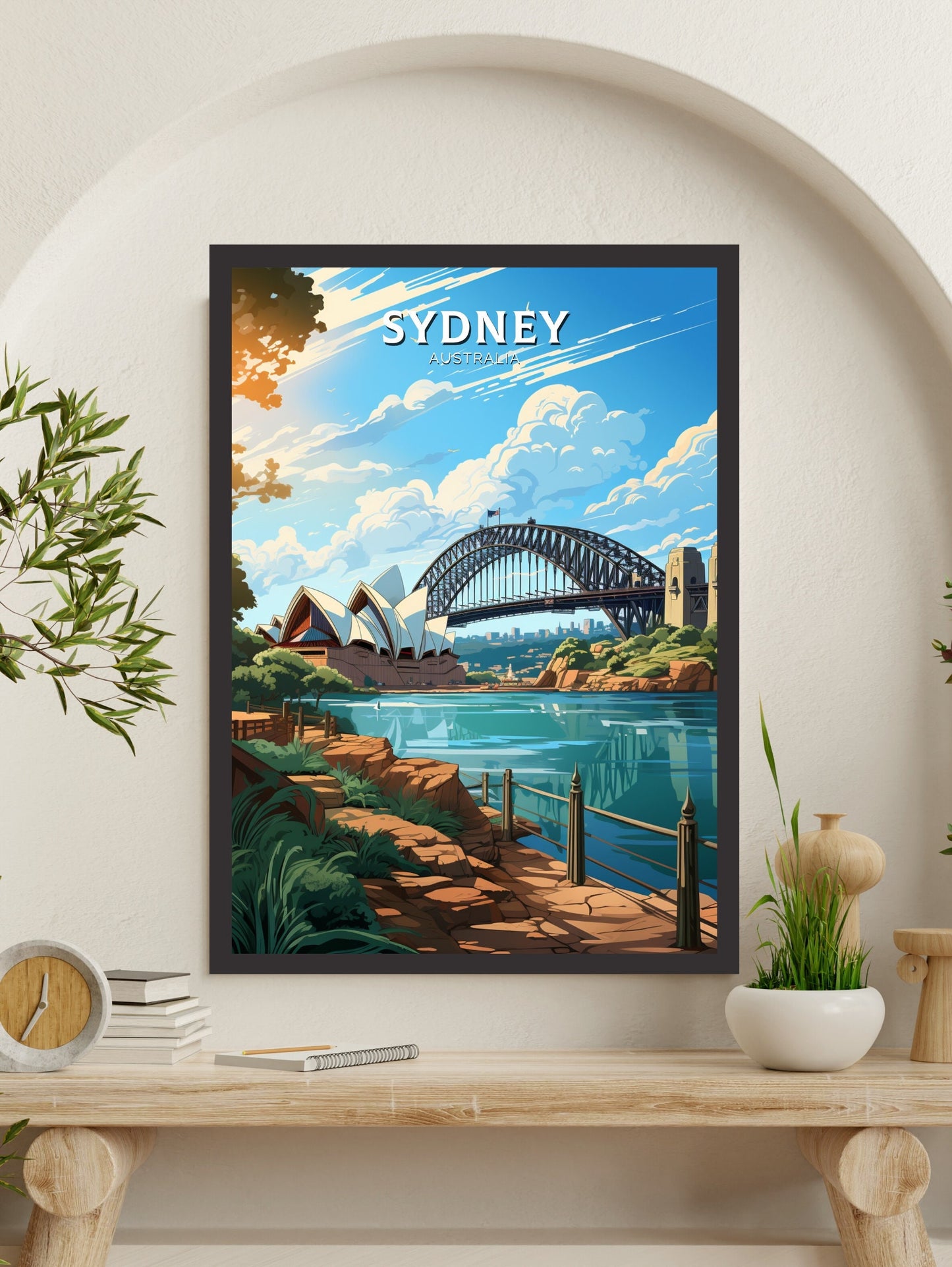 Sydney Travel Print | Sydney Illustration | Sydney Poster | Australia Print | Australia Wall Art | Australia Poster | Sydney Poster ID 535