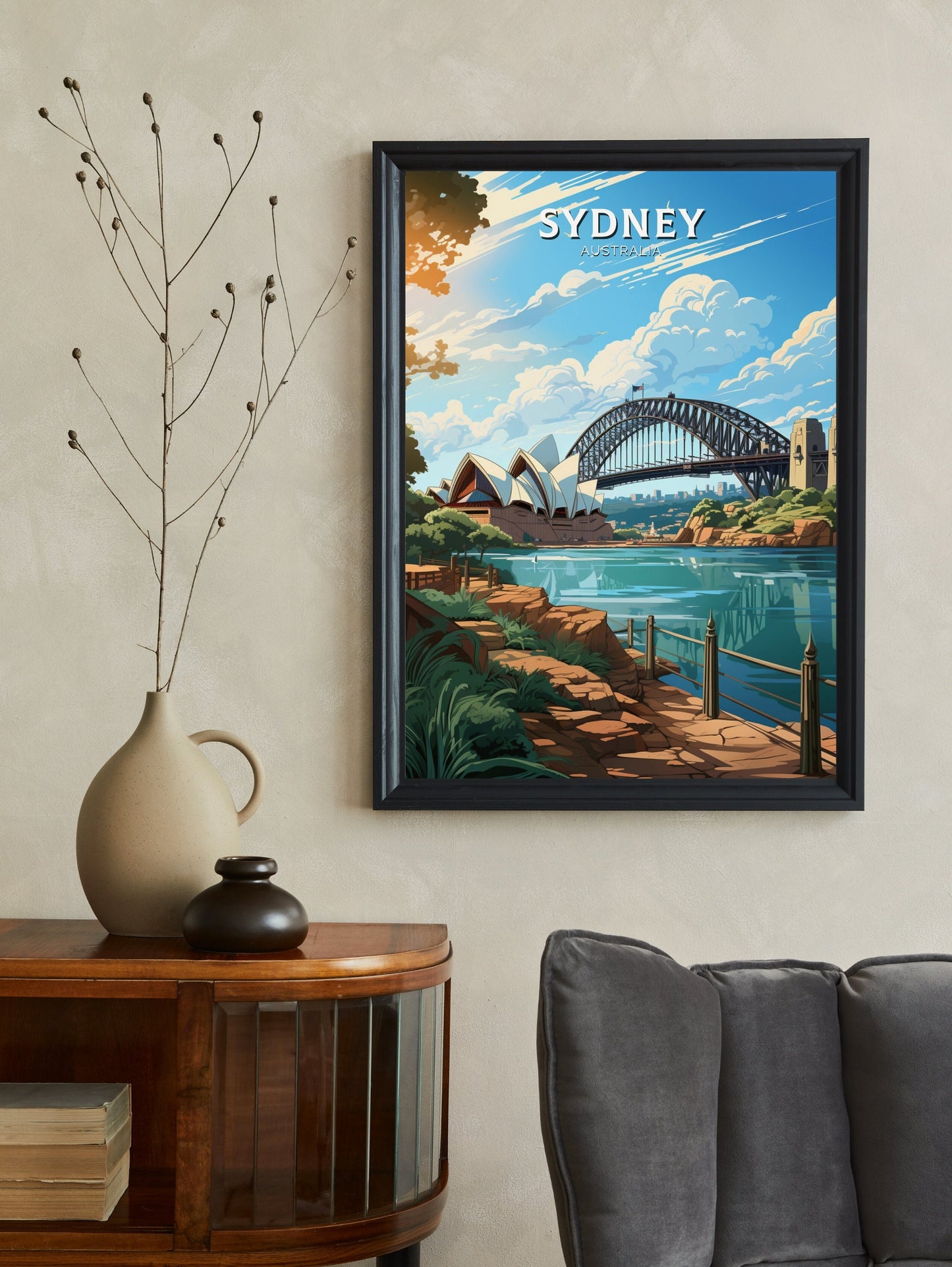 Sydney Travel Print | Sydney Illustration | Sydney Poster | Australia Print | Australia Wall Art | Australia Poster | Sydney Poster ID 535