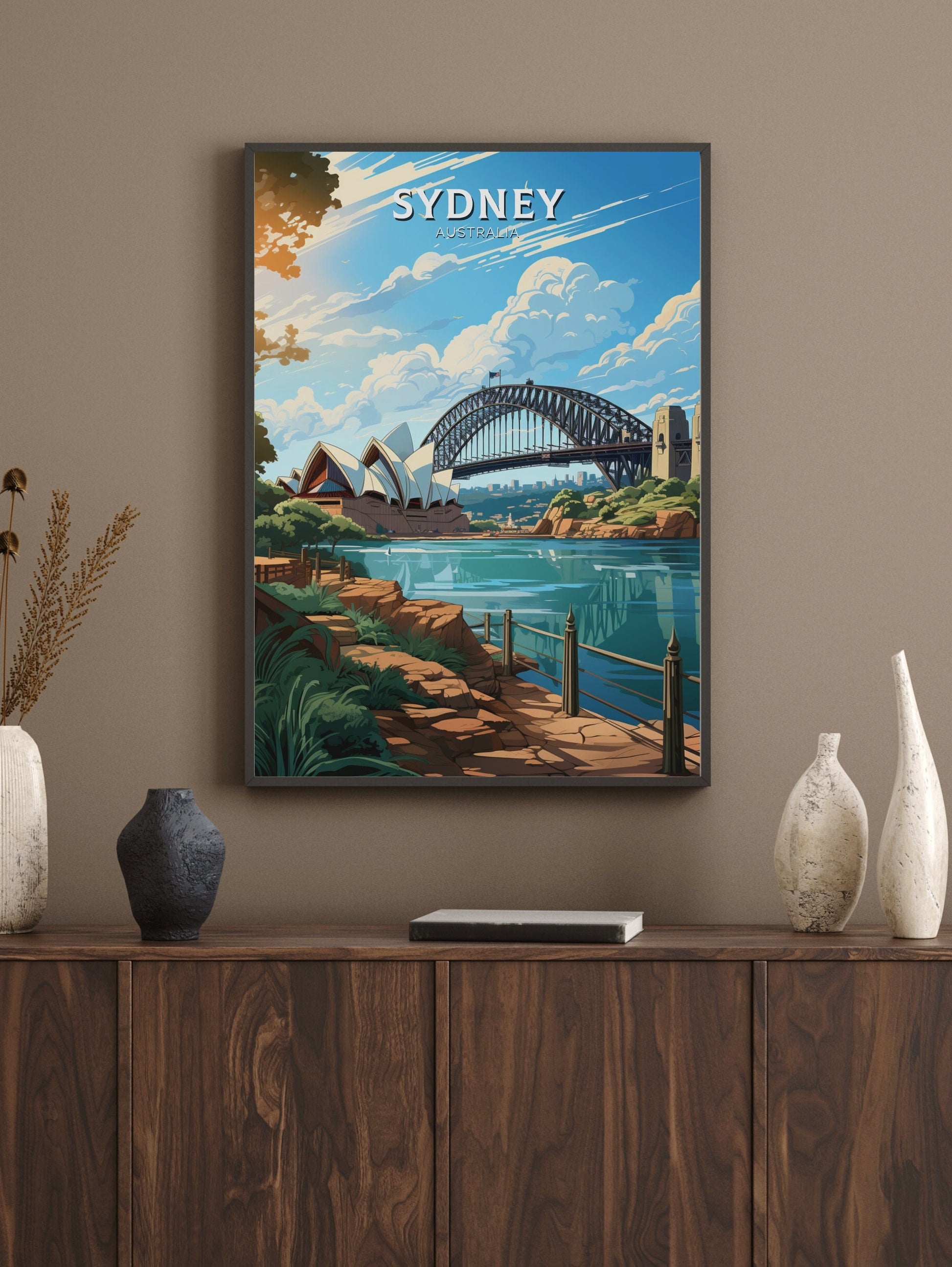 Sydney Travel Print | Sydney Illustration | Sydney Poster | Australia Print | Australia Wall Art | Australia Poster | Sydney Poster ID 535