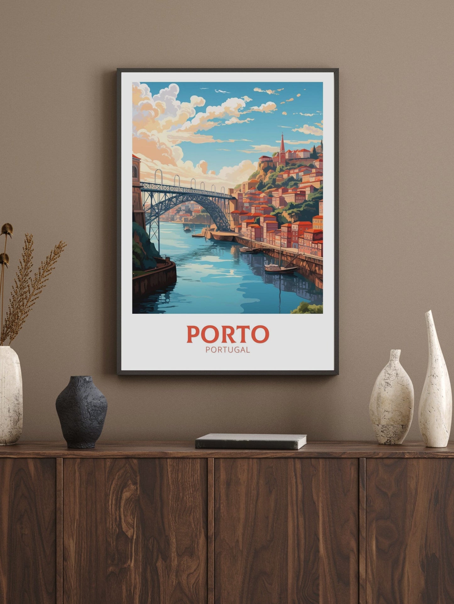 Porto Travel Print | Porto Illustration | Porto Art | Porto Print | Portugal Print | Portugal Decor | Porto Poster | Travel gift | ID 537