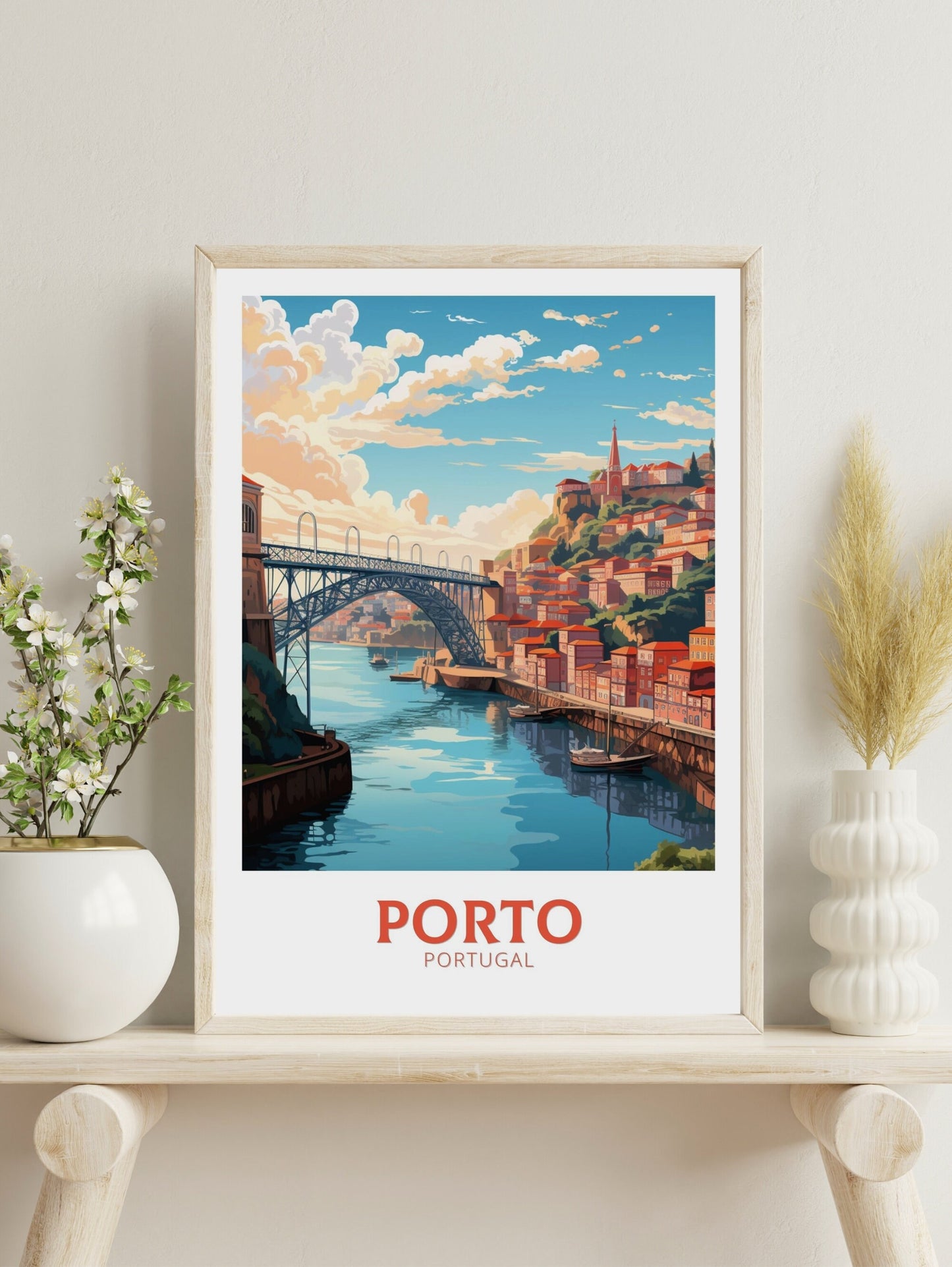 Porto Travel Print | Porto Illustration | Porto Art | Porto Print | Portugal Print | Portugal Decor | Porto Poster | Travel gift | ID 537