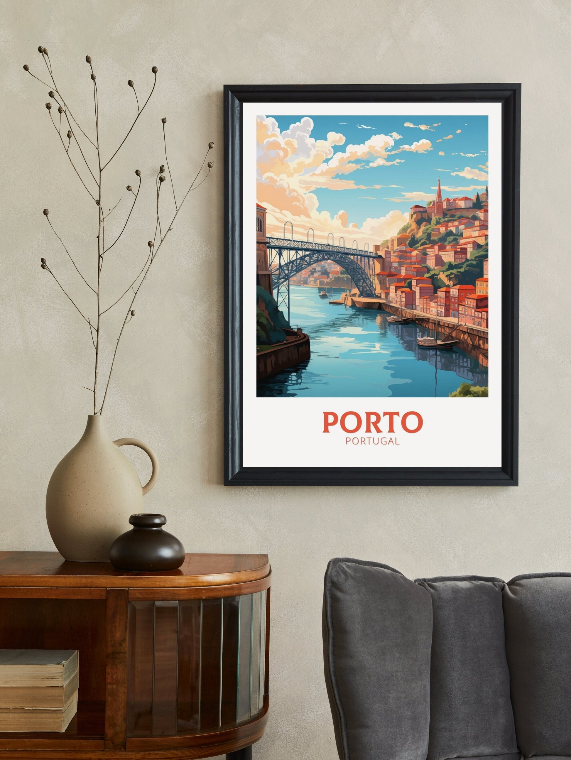 Porto Travel Print | Porto Illustration | Porto Art | Porto Print | Portugal Print | Portugal Decor | Porto Poster | Travel gift | ID 537