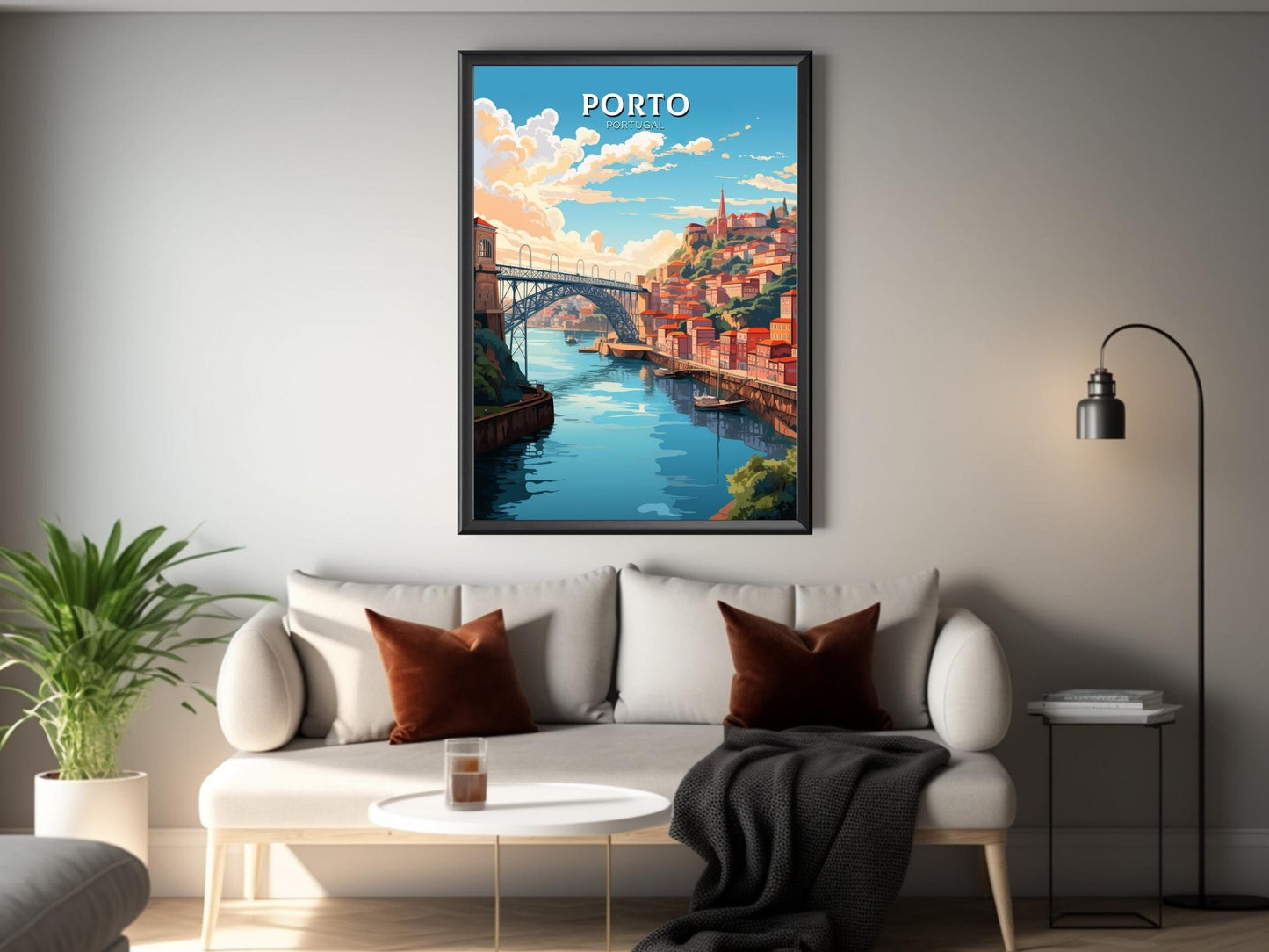 Porto Poster | Porto Travel Print | Porto Illustration | Porto Wall Art | Porto Print | Portugal Print | Vintage Poster | Travel gift ID 538