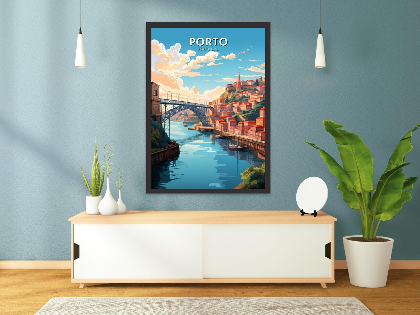 Porto Poster | Porto Travel Print | Porto Illustration | Porto Wall Art | Porto Print | Portugal Print | Vintage Poster | Travel gift ID 538