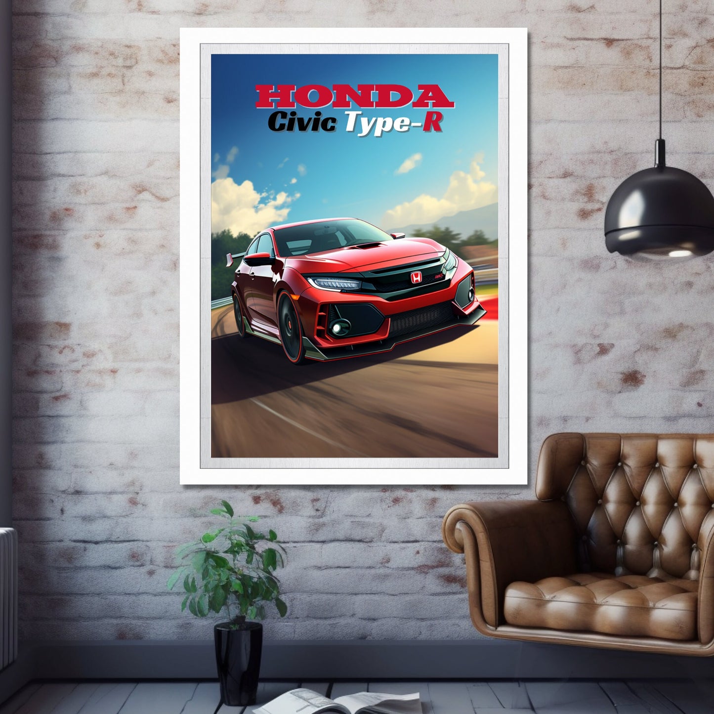 Honda Civic Type-R Poster, Honda Civic Type-R Print, 2020s Car Print, Car Print, Car Poster, Car Art, Japanese Car Print, Sports Car Print