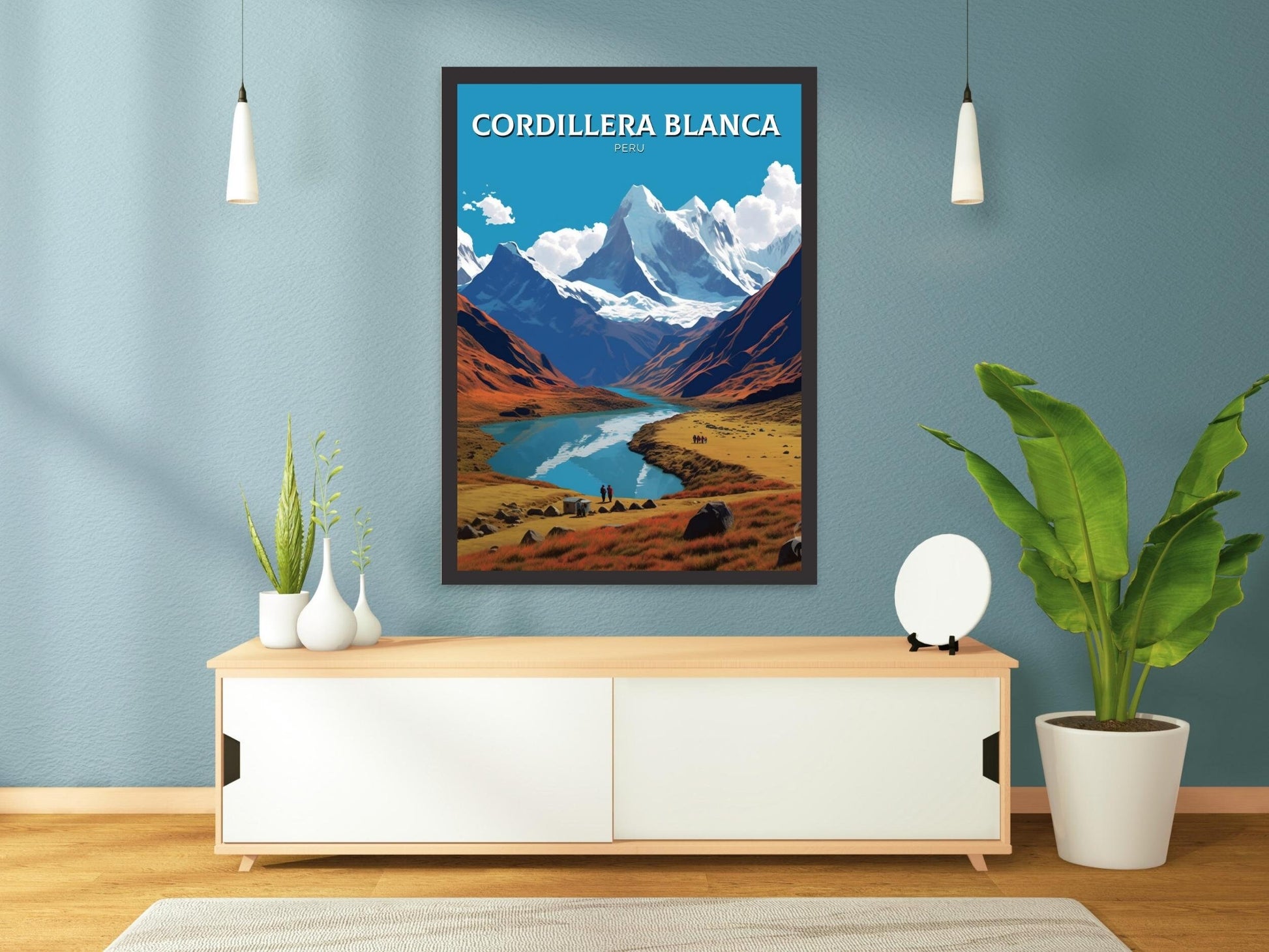 Cordillera Blanca Travel Print | Cordillera Blanca Poster | Cordillera Blanca Design | Cordillera Blanca Wall Art | Peru Painting | ID 455