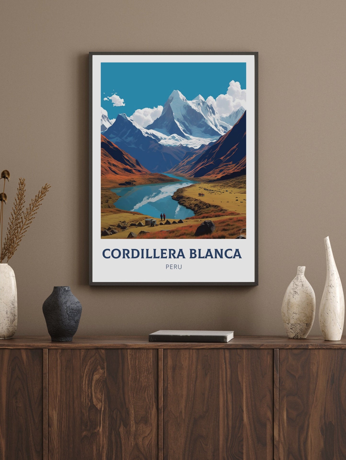 Cordillera Blanca Travel Poster | Cordillera Blanca Print | Cordillera Blanca Design | Cordillera Blanca Wall Art | Peru Painting | ID 456