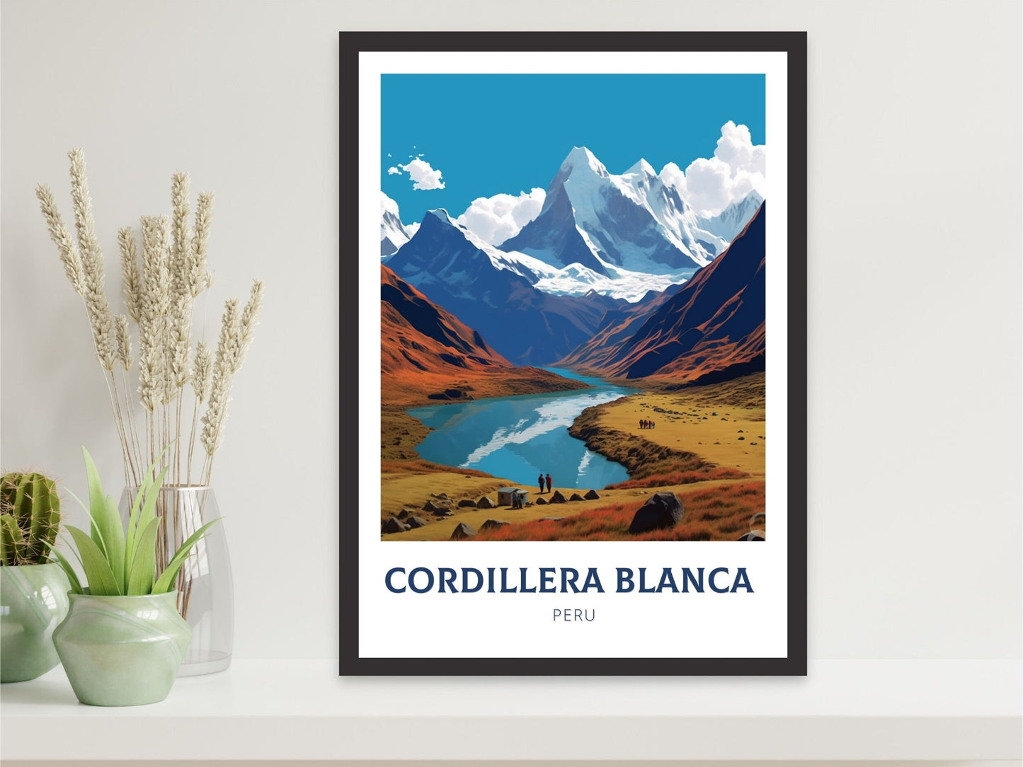 Cordillera Blanca Travel Poster | Cordillera Blanca Print | Cordillera Blanca Design | Cordillera Blanca Wall Art | Peru Painting | ID 456