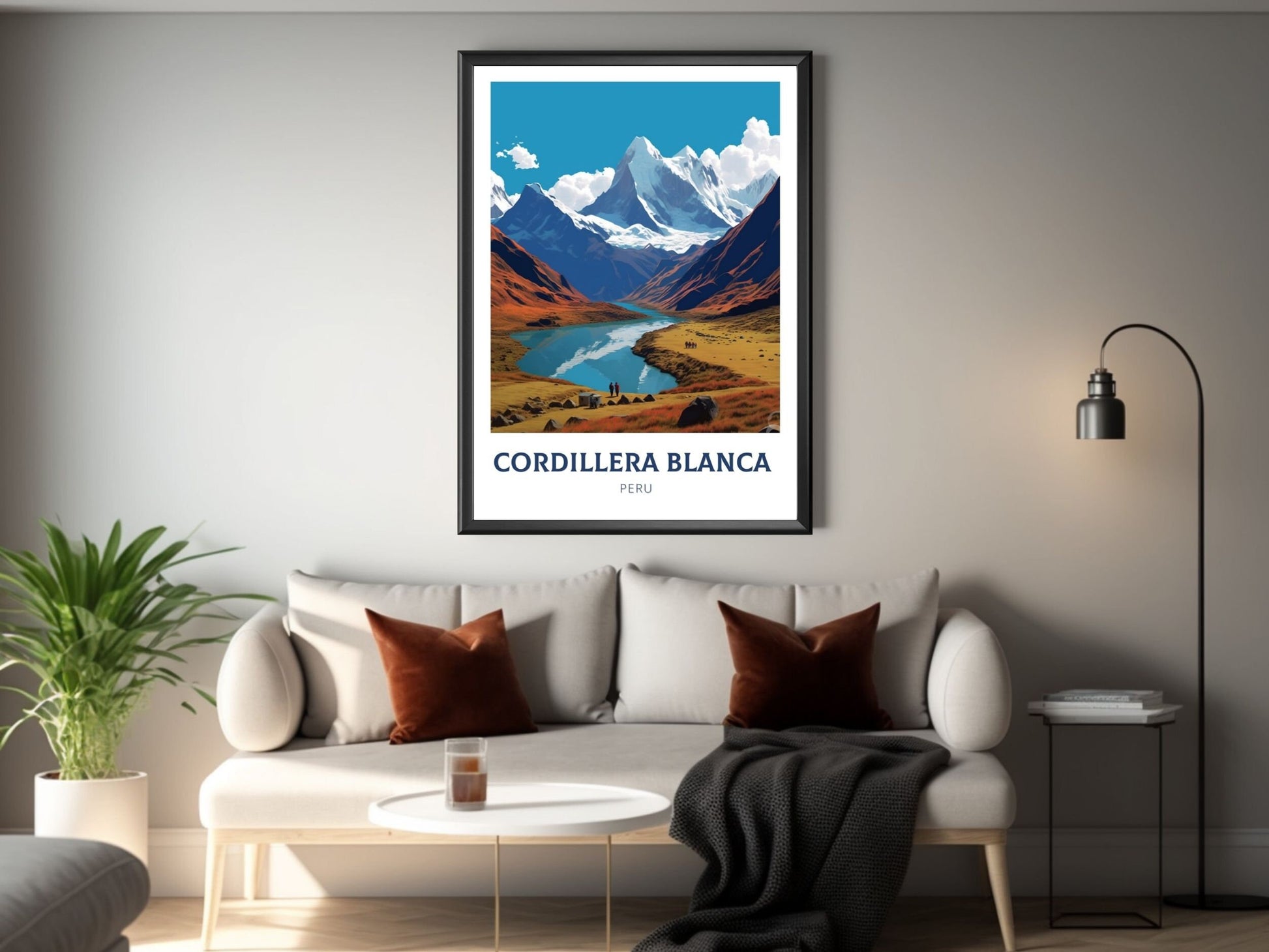 Cordillera Blanca Travel Poster | Cordillera Blanca Print | Cordillera Blanca Design | Cordillera Blanca Wall Art | Peru Painting | ID 456