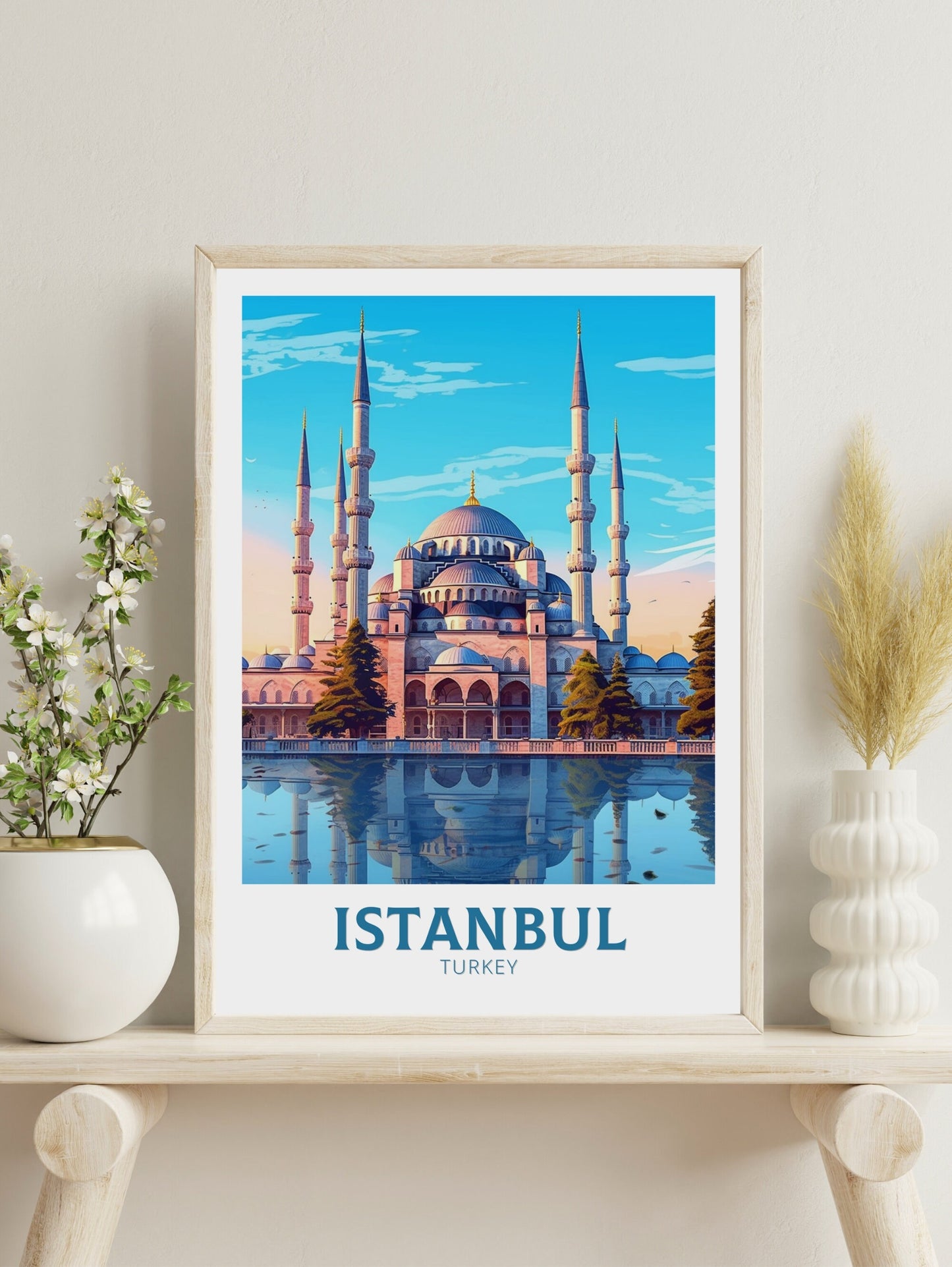 Istanbul Travel Poster | Istanbul Illustration | Istanbul Wall Art | Turkey Poster | Istanbul Home Decor | Istanbul Print | ID 458