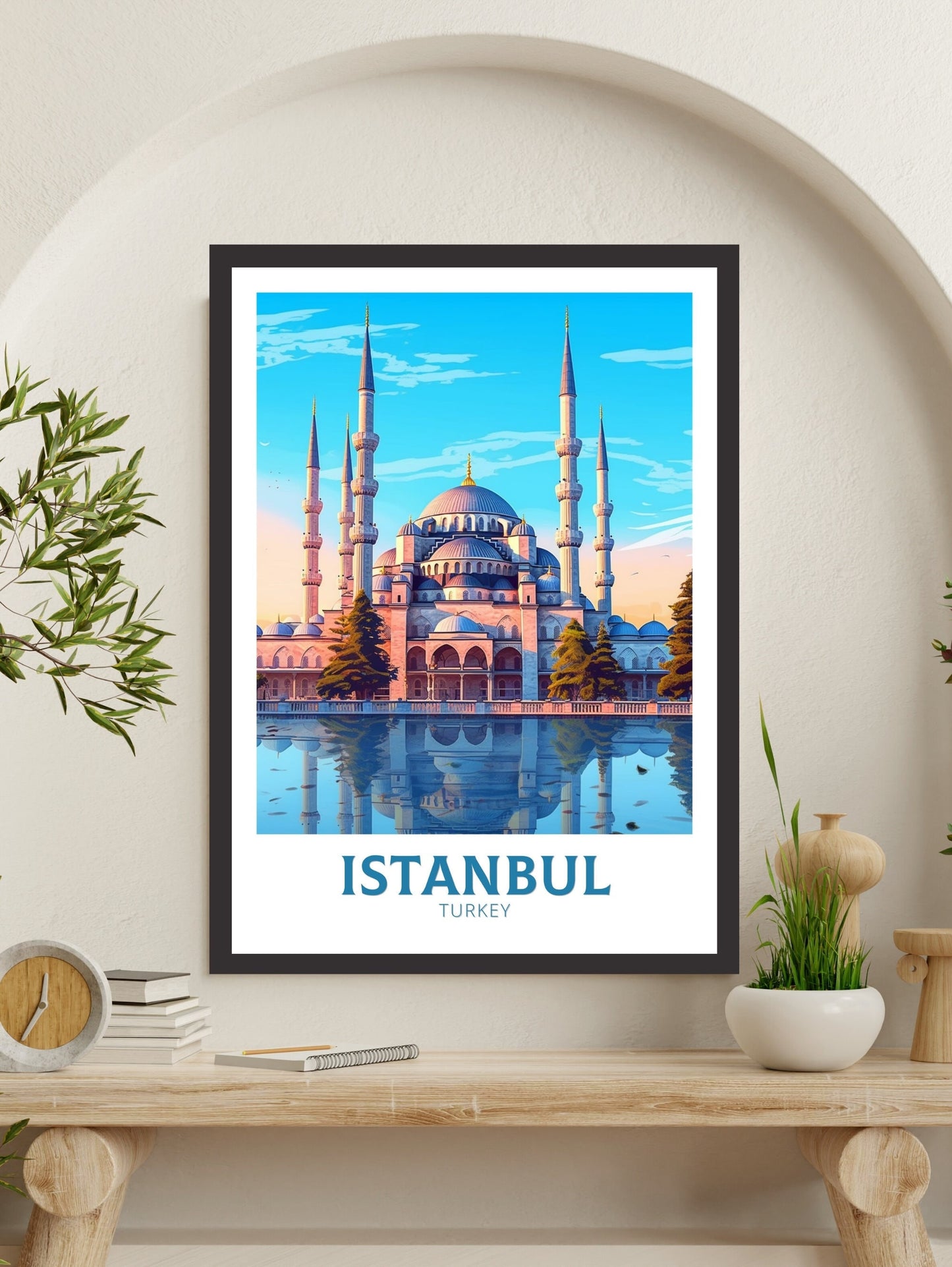 Istanbul Travel Poster | Istanbul Illustration | Istanbul Wall Art | Turkey Poster | Istanbul Home Decor | Istanbul Print | ID 458