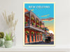 New Orleans Travel Print | New Orleans Poster | New Orleans Illustration | Louisiana Travel Print | New Orleans Wall Art | ID 382