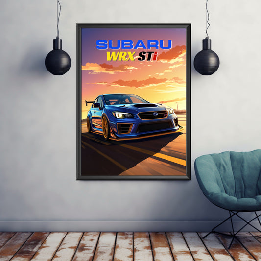 Subaru WRX STi Poster, Subaru WRX STi Print, 2020s Car Print, Car Print, Car Poster, Car Art, Modern Classic Car Print,Performance Car Print
