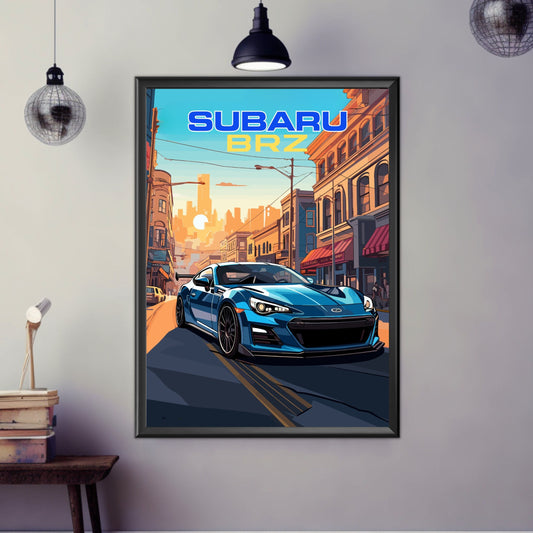 Subaru BRZ Print, Performance Car Print, Subaru BRZ Poster, 2010s Car Print, Car Print, Car Poster, Car Art, Modern Classic Car Print