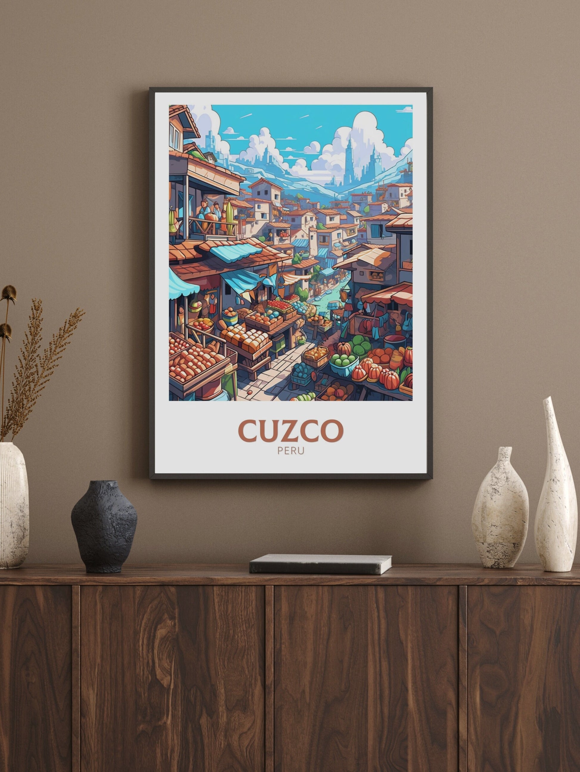 Cuzco Travel Poster | Cuzco Travel Print | Cuzco Design | Cuzco Wall Art | Cuzco Painting | Cuzco Markets | ID 472