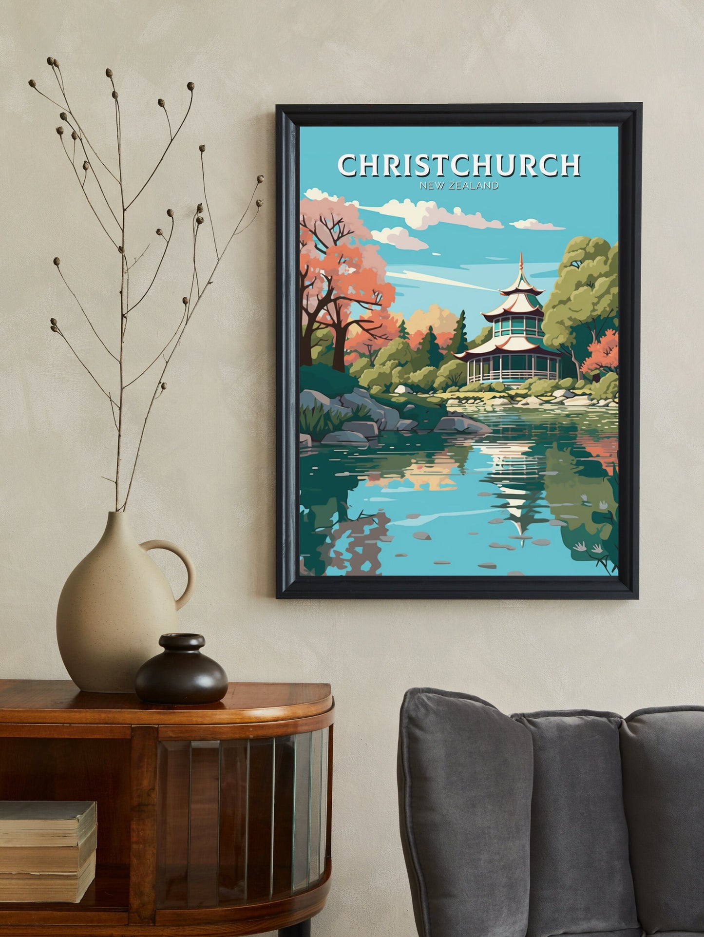 Christchurch Print | Christchurch Poster | Christchurch Poster | New Zealand Poster | Christchurch Print | ID 473