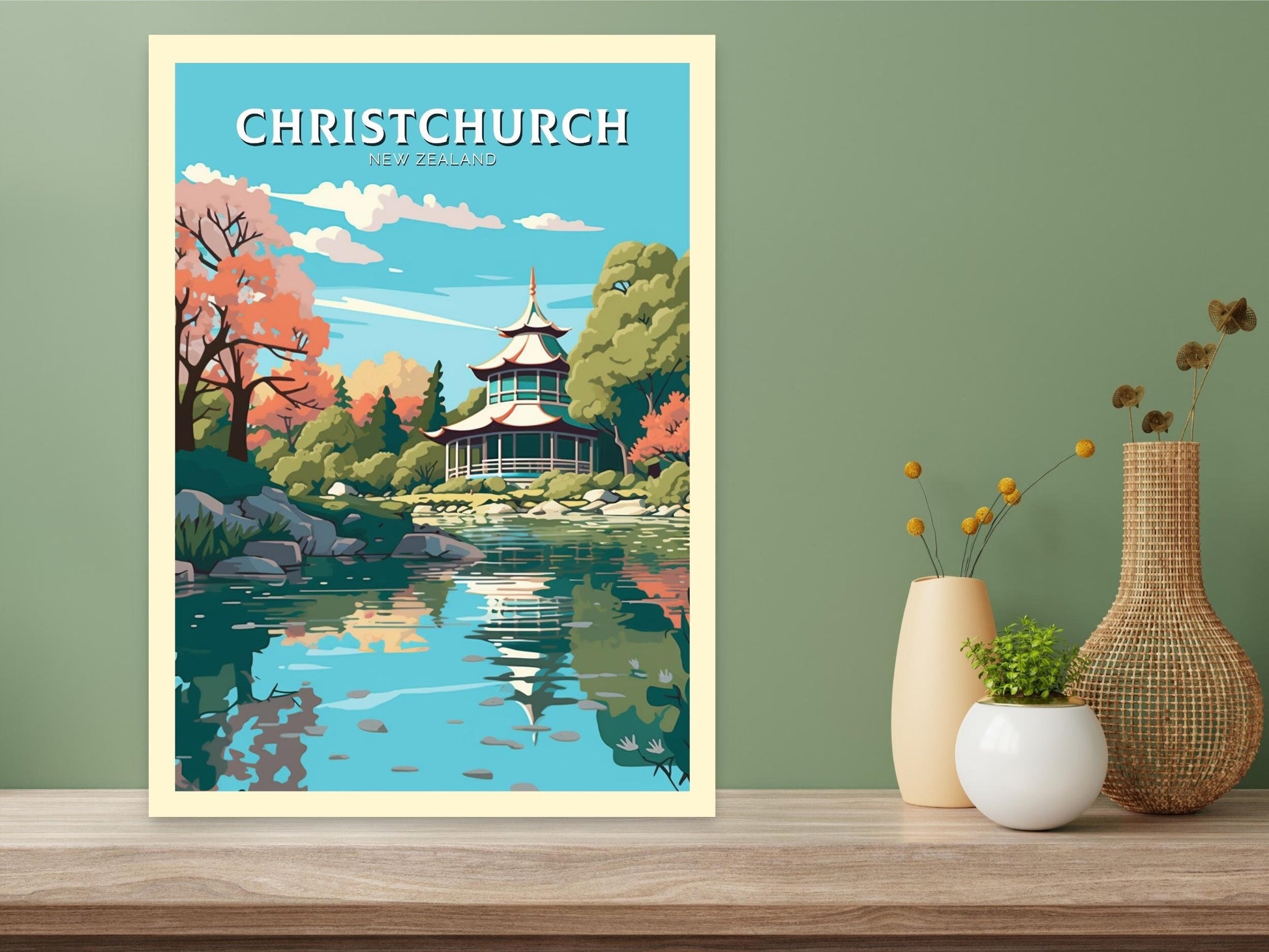 Christchurch Print | Christchurch Poster | Christchurch Poster | New Zealand Poster | Christchurch Print | ID 473