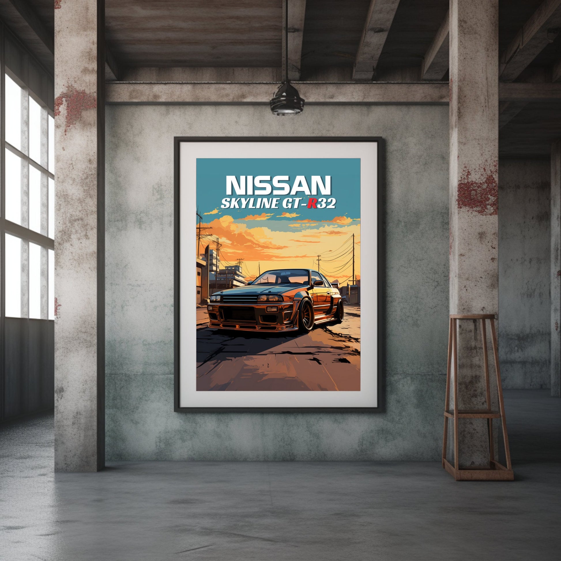 Nissan Skyline GT-R R32 Print, 1990s