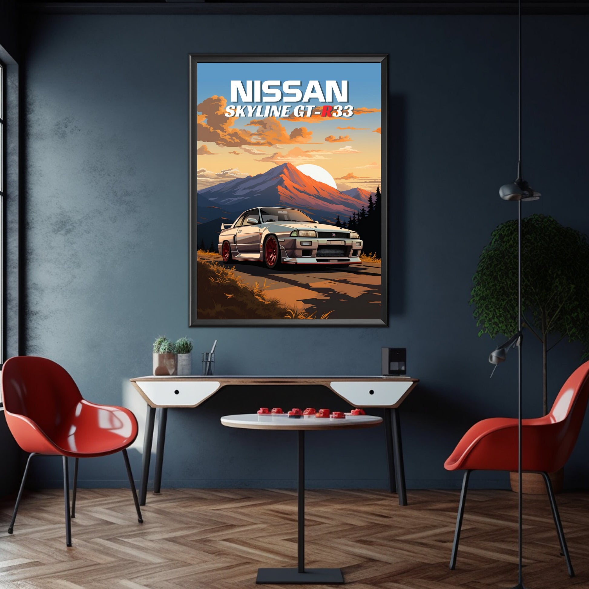 Nissan Skyline GT-R R33 Print, 1990s