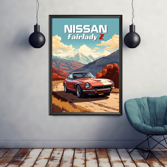 Nissan Fairlady Z Print, 1970s Car Print, Nissan Fairlady Z Poster, Car Print, Car Poster, Car Art, Classic Car Print, Vintage Car Print
